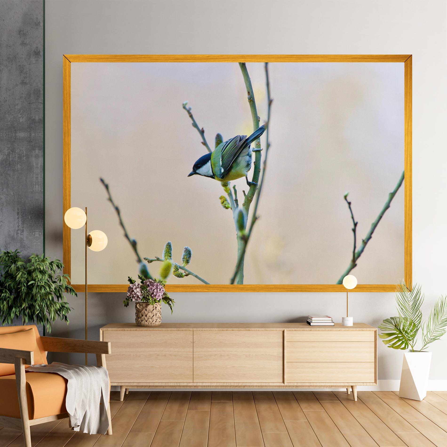 Obraz na Płótnie Beautiful Spring Bird mockup 9