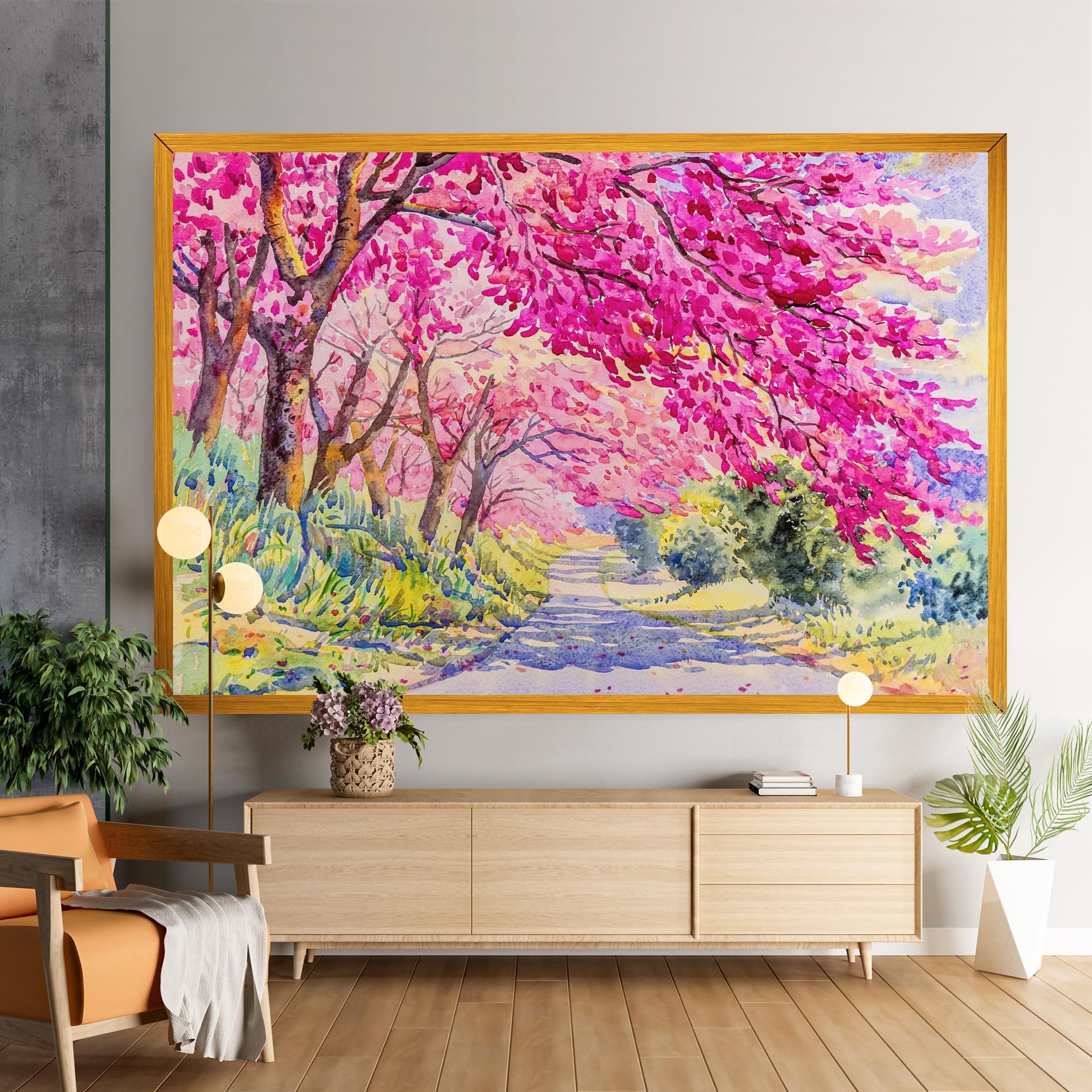 Obraz na Płótnie Pink Trees Art mockup 9