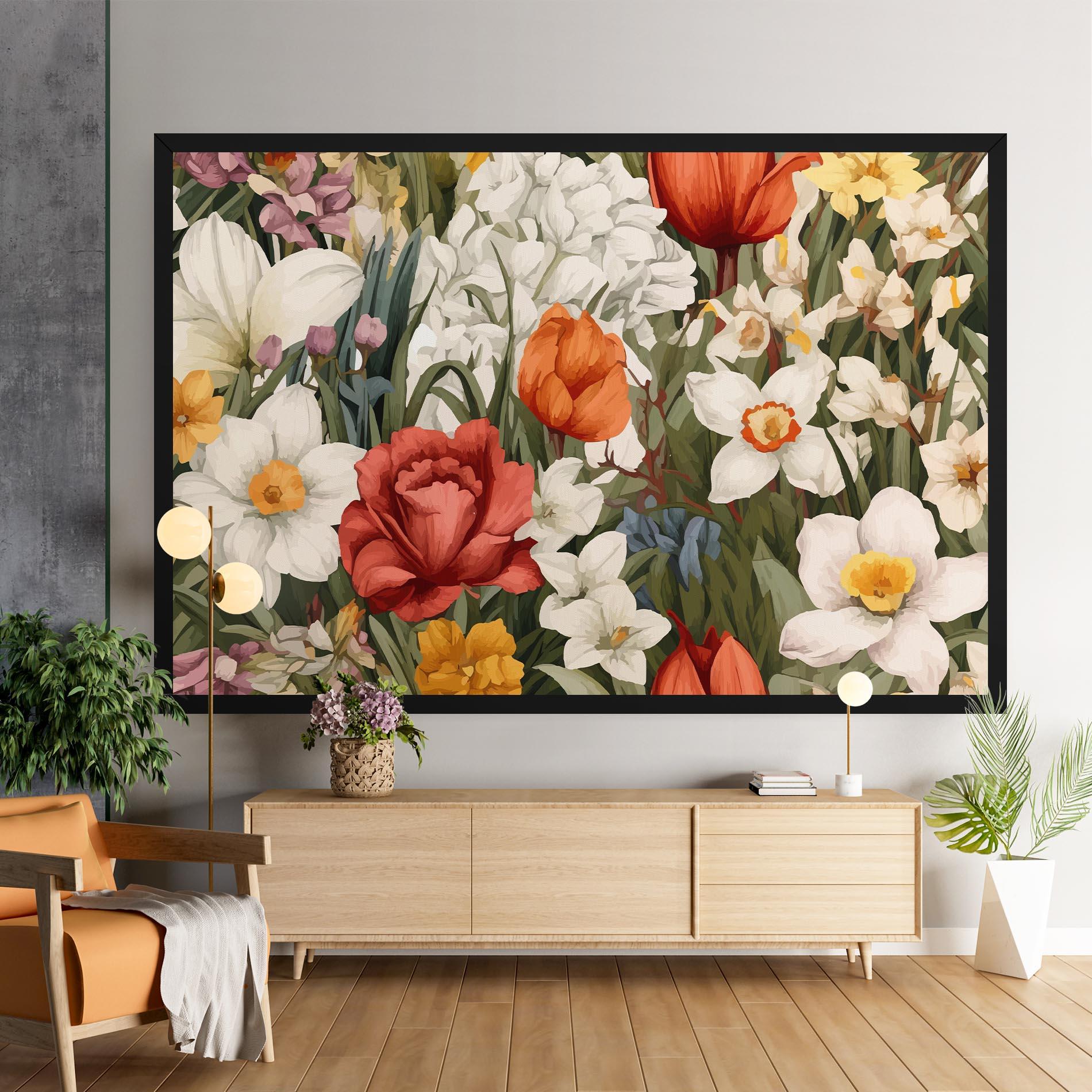 Obraz na Płótnie Orange Red Spring mockup 9