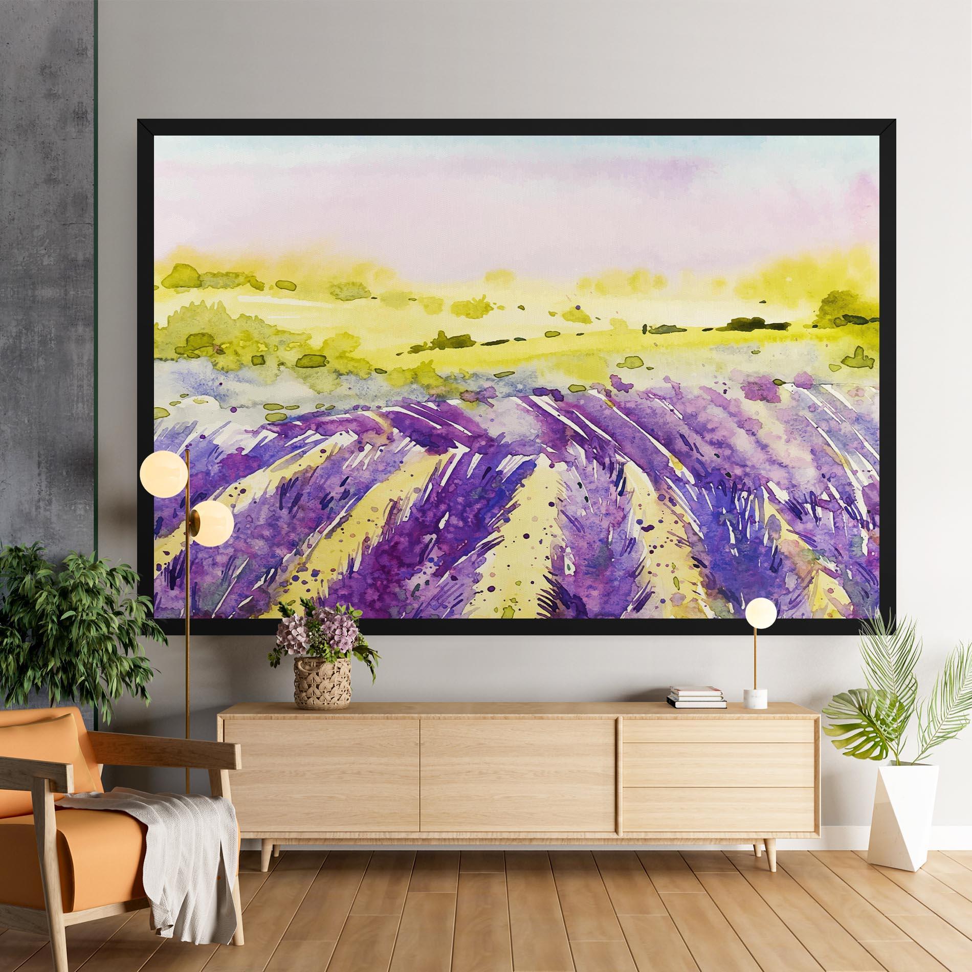 Obraz na Płótnie Purple Spring Field mockup 9