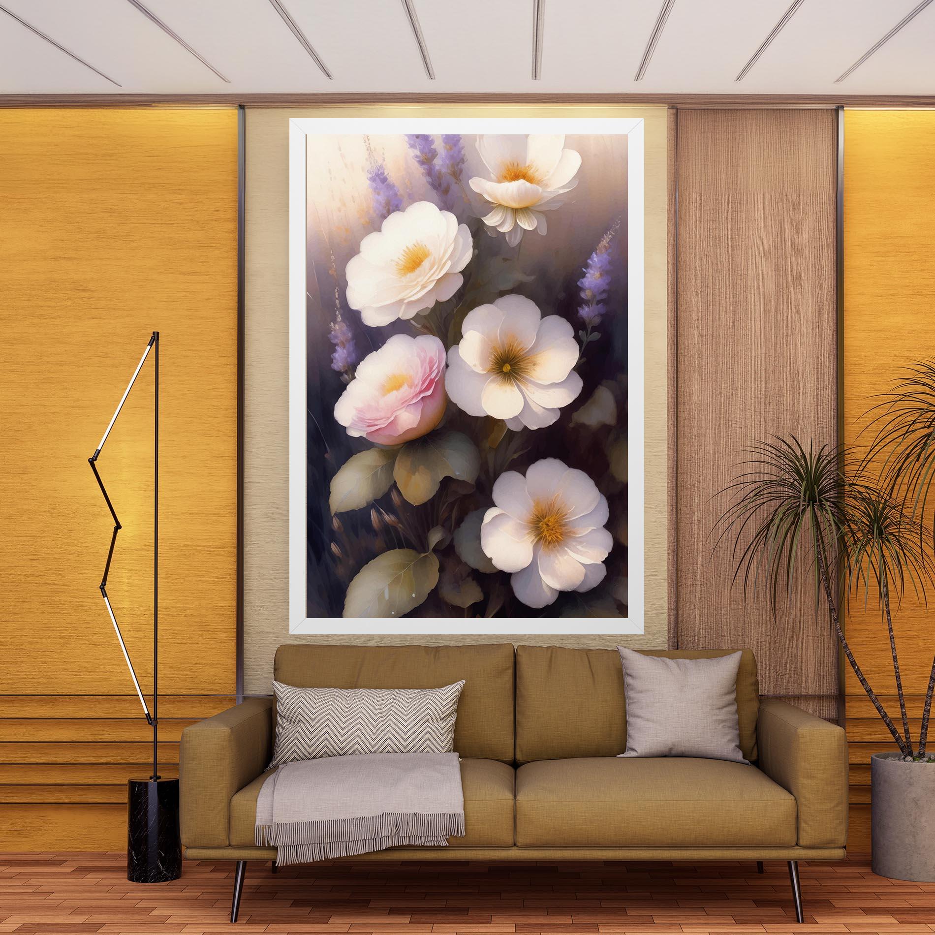 Obraz na Płótnie Cream Flower Spring mockup 9