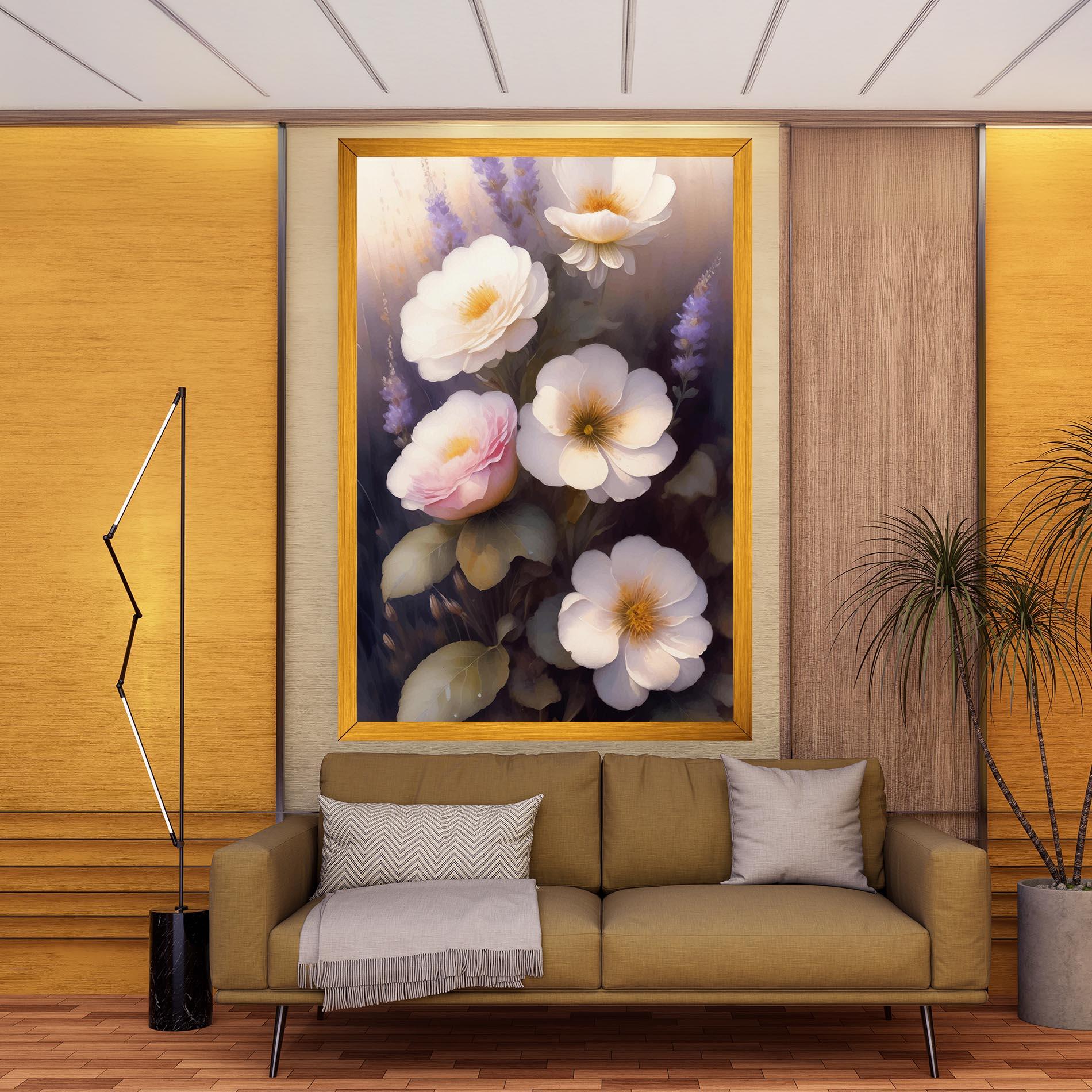 Obraz na Płótnie Cream Flower Spring mockup 9