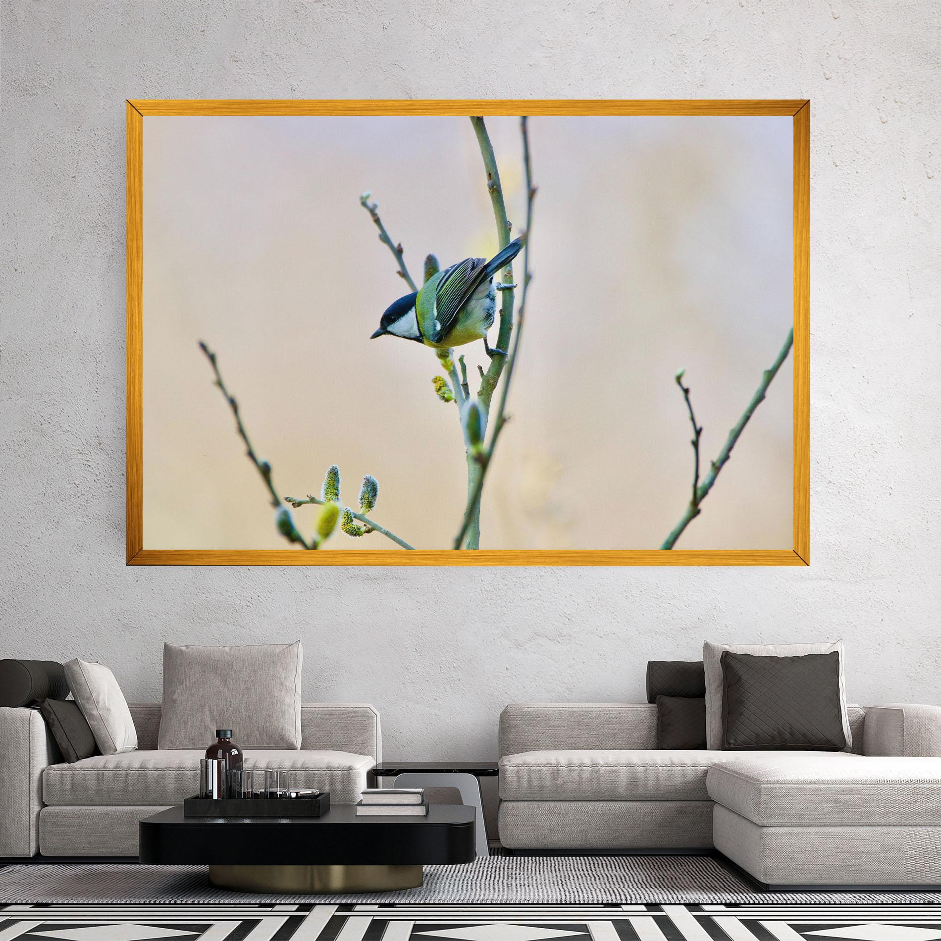 Obraz na Płótnie Beautiful Spring Bird mockup 2