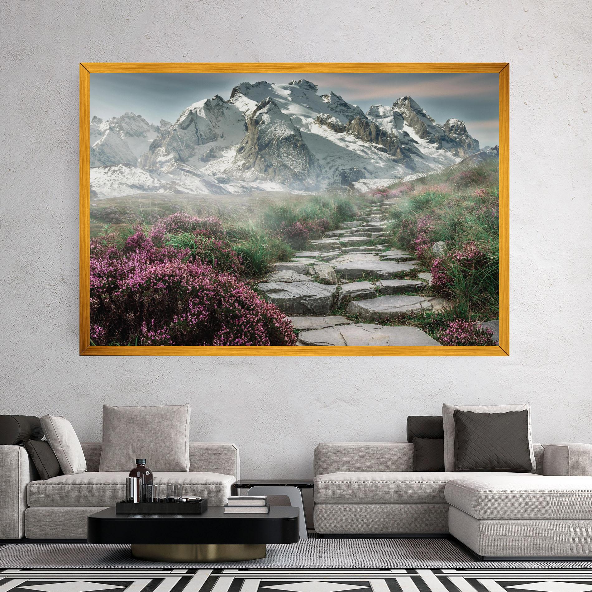 Obraz na Płótnie Mountain Spring View mockup 2