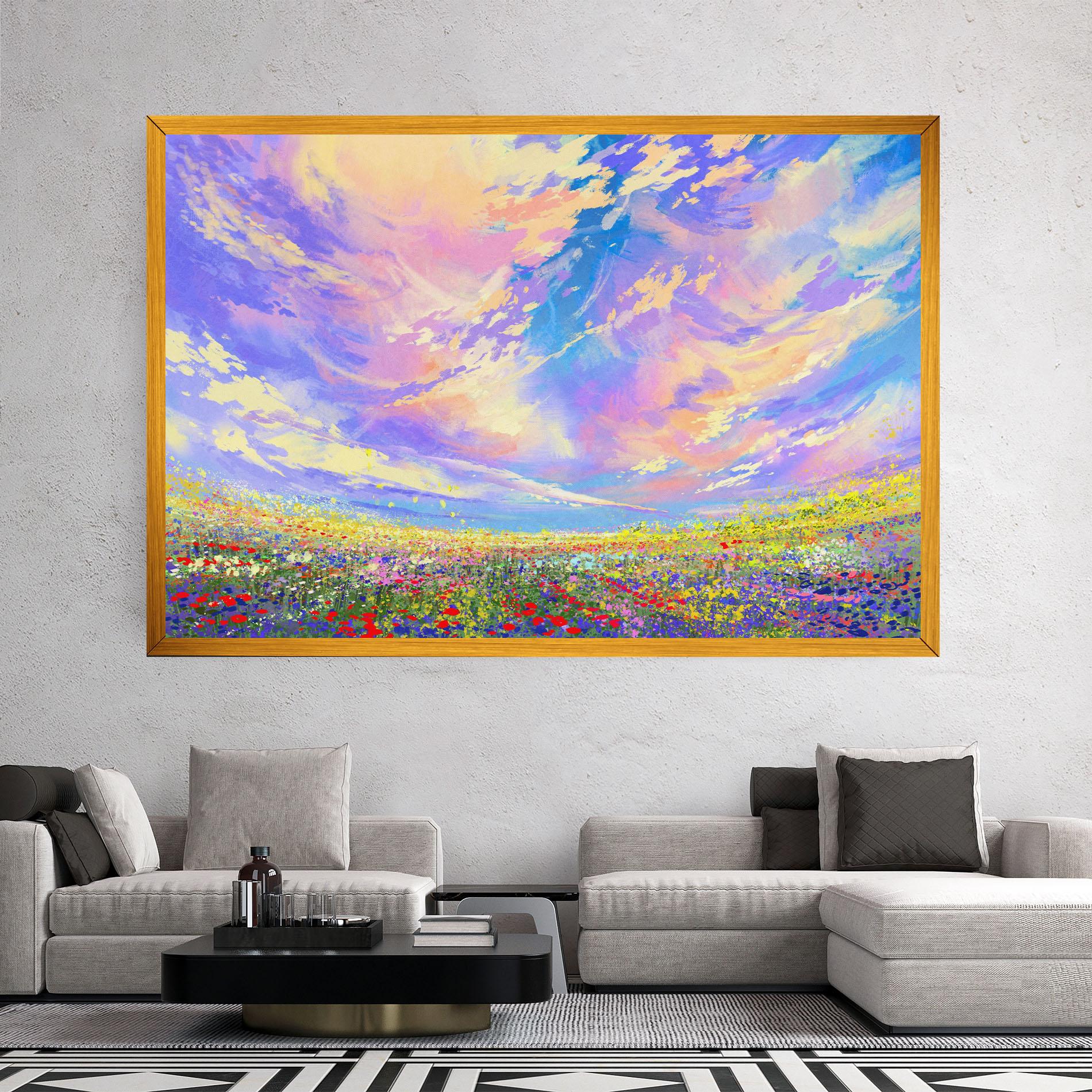 Obraz na Płótnie Spring Field mockup 2