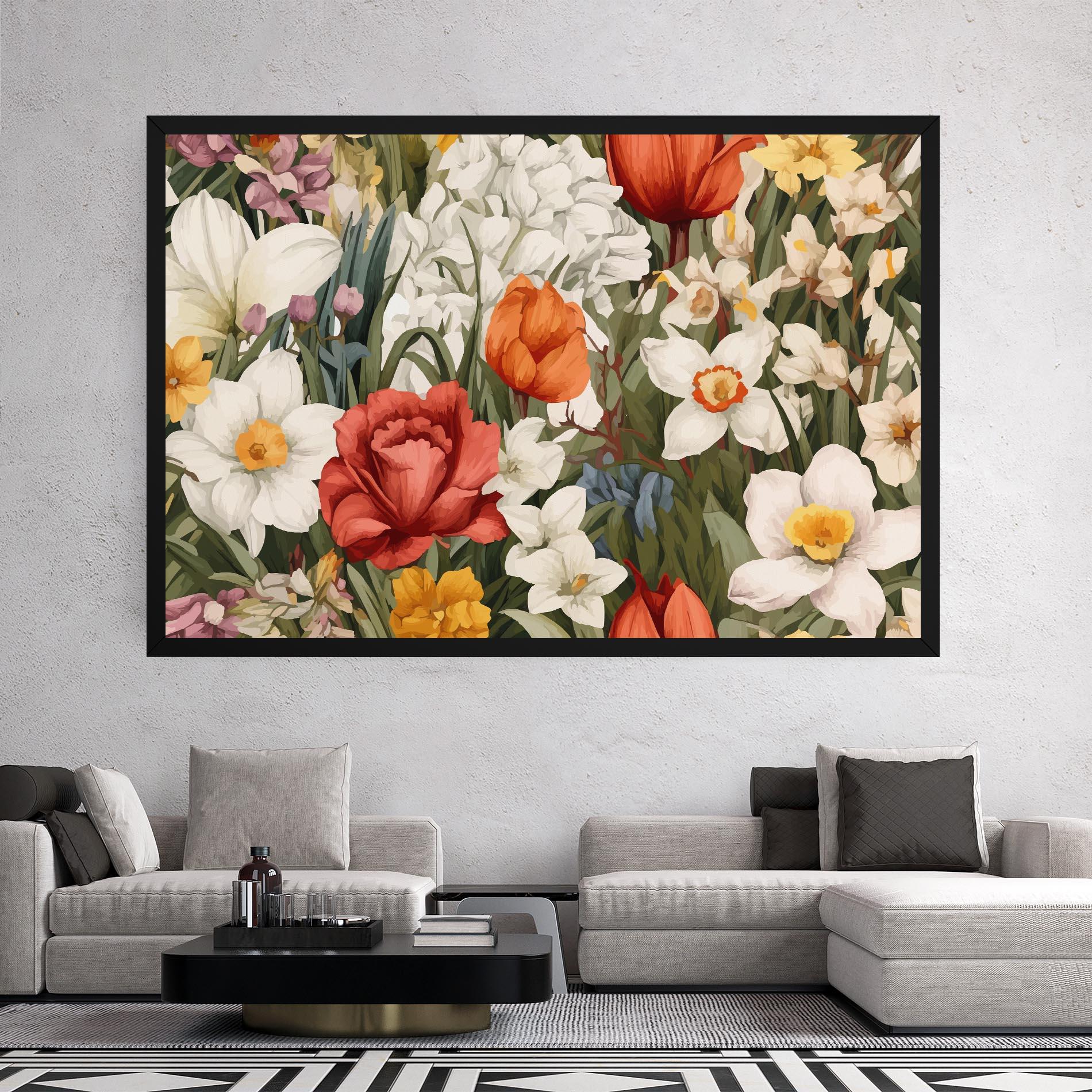 Obraz na Płótnie Orange Red Spring mockup 2