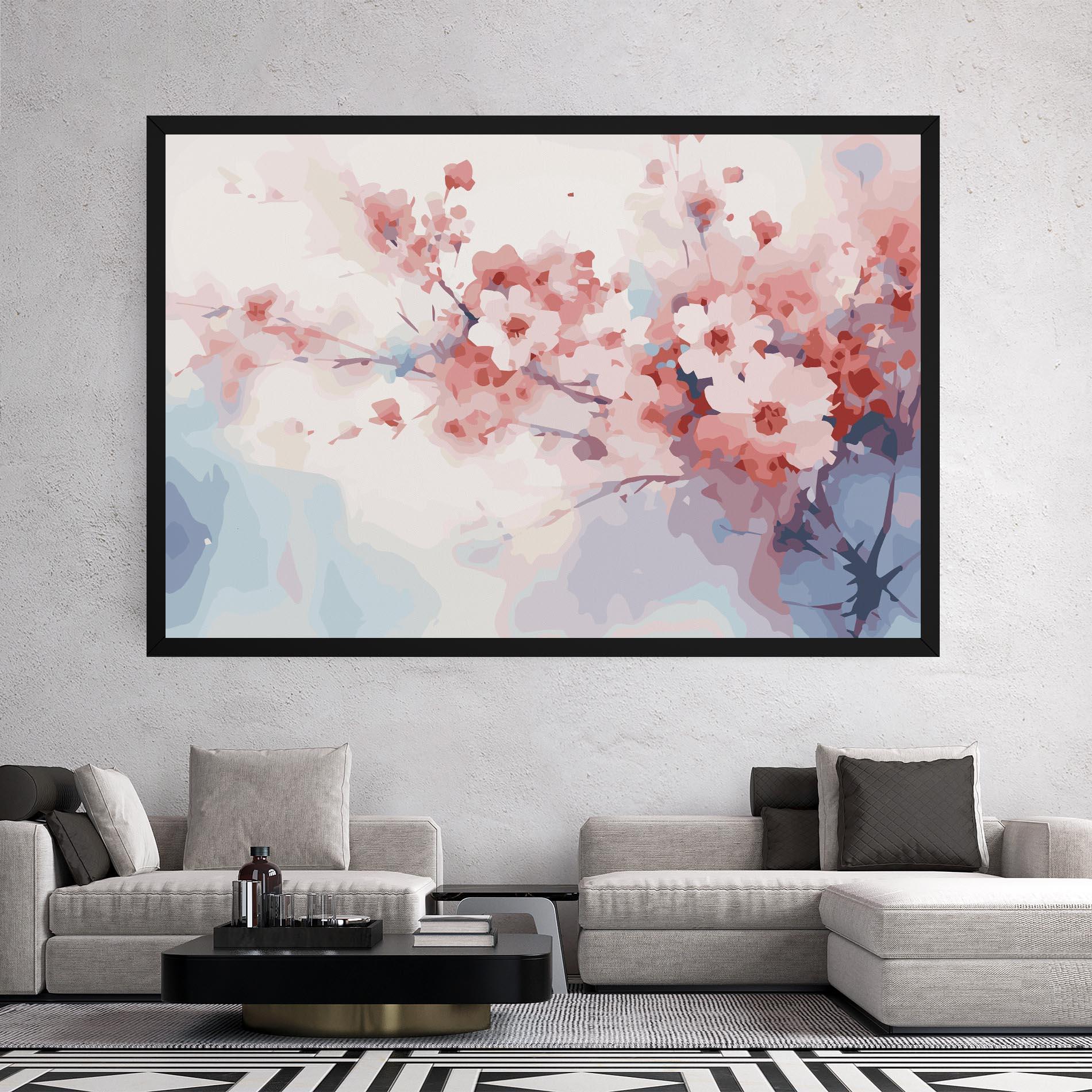 Obraz na Płótnie Pastel Spring Flowers mockup 2