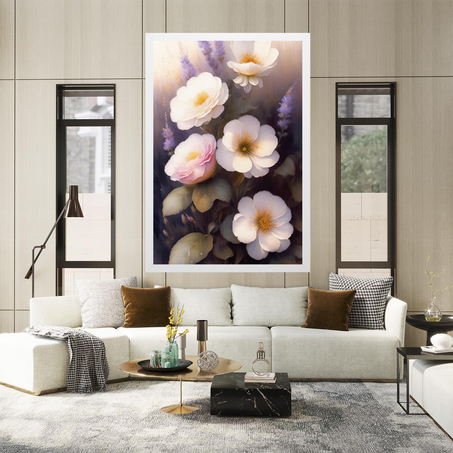 Obraz na Płótnie Cream Flower Spring mockup 2