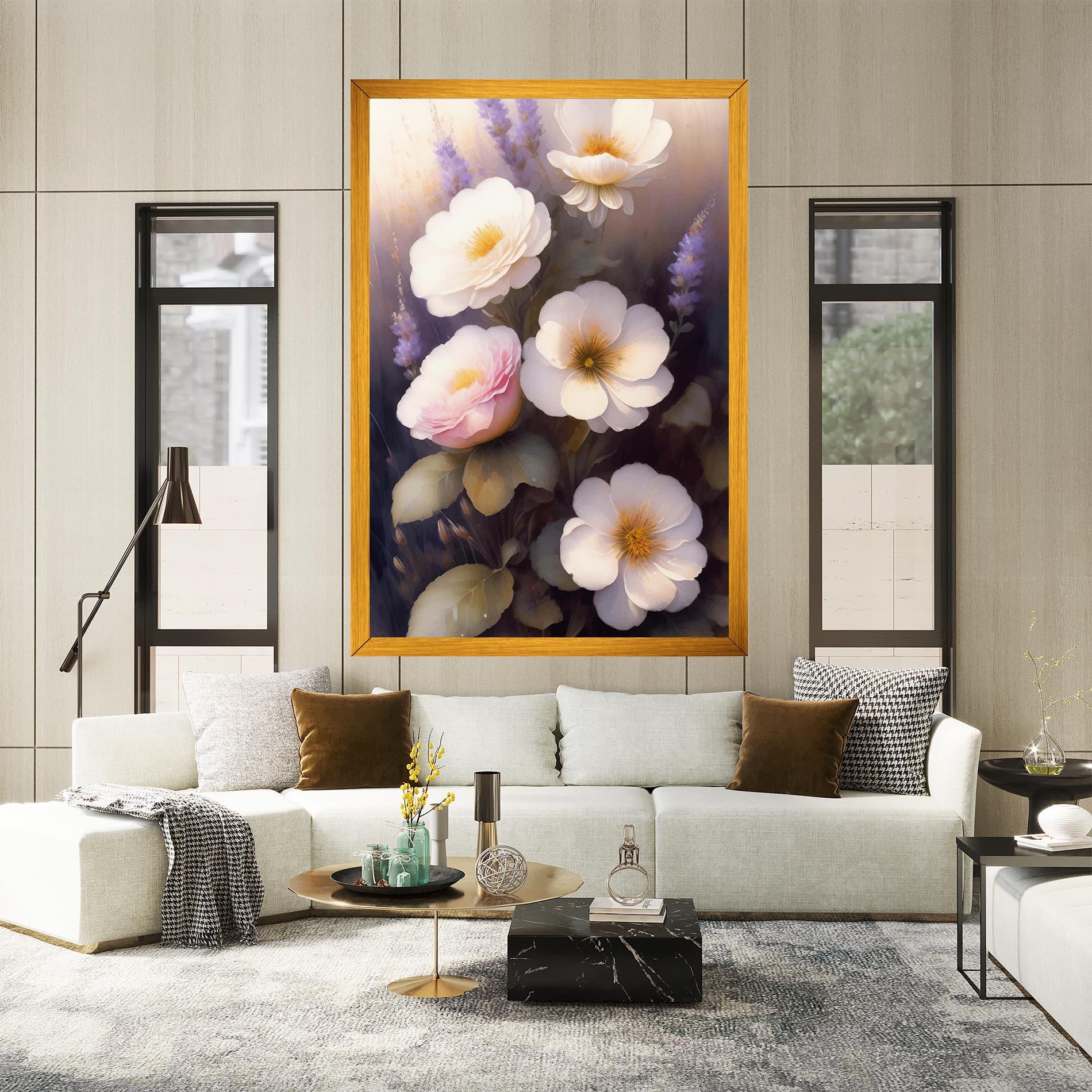 Obraz na Płótnie Cream Flower Spring mockup 2