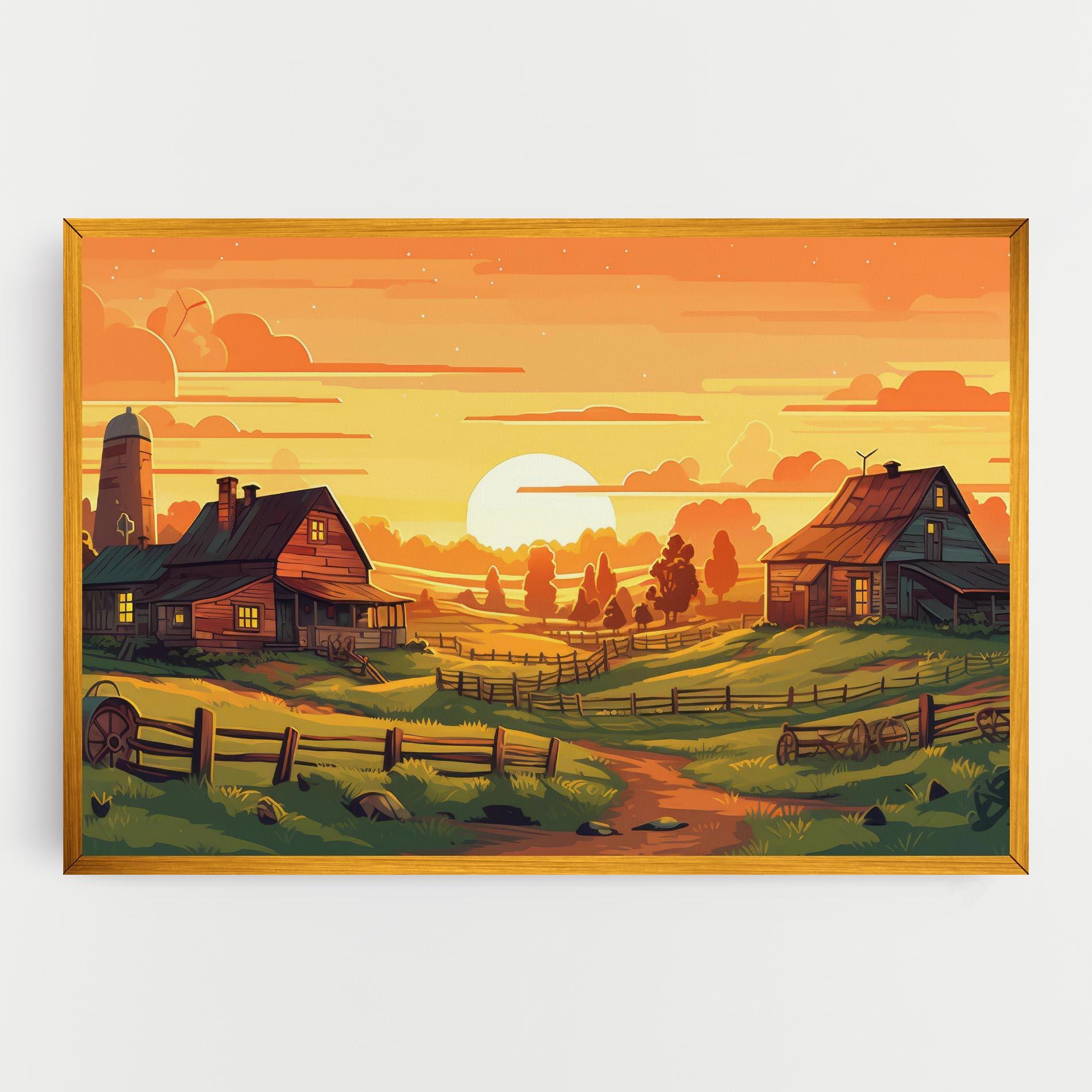 Obraz na Płótnie Farmhouse Sunlight mockup 0