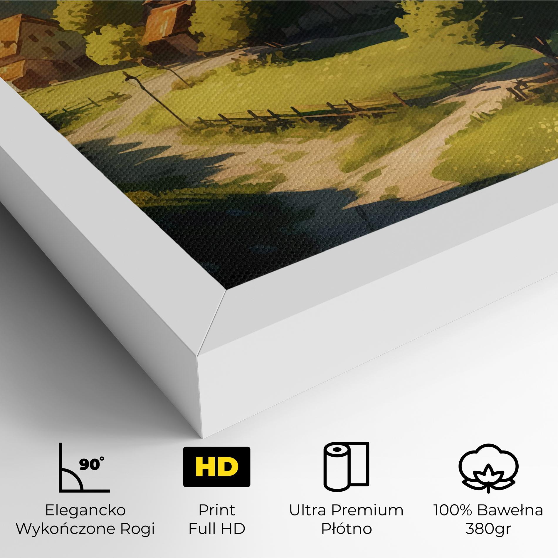 Obraz na Płótnie Village Dreamy View mockup 4