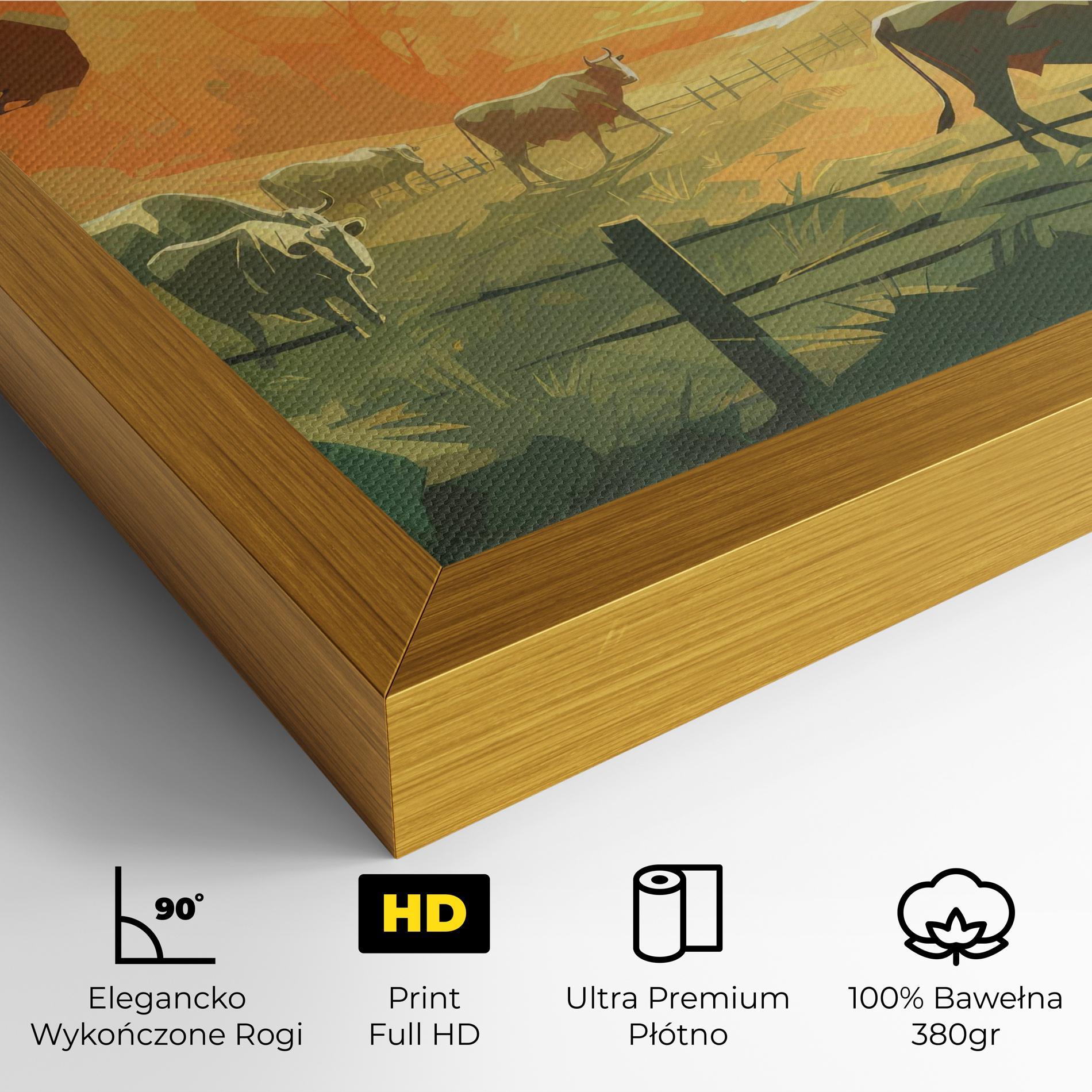 Obraz na Płótnie Cows Grazing mockup 4