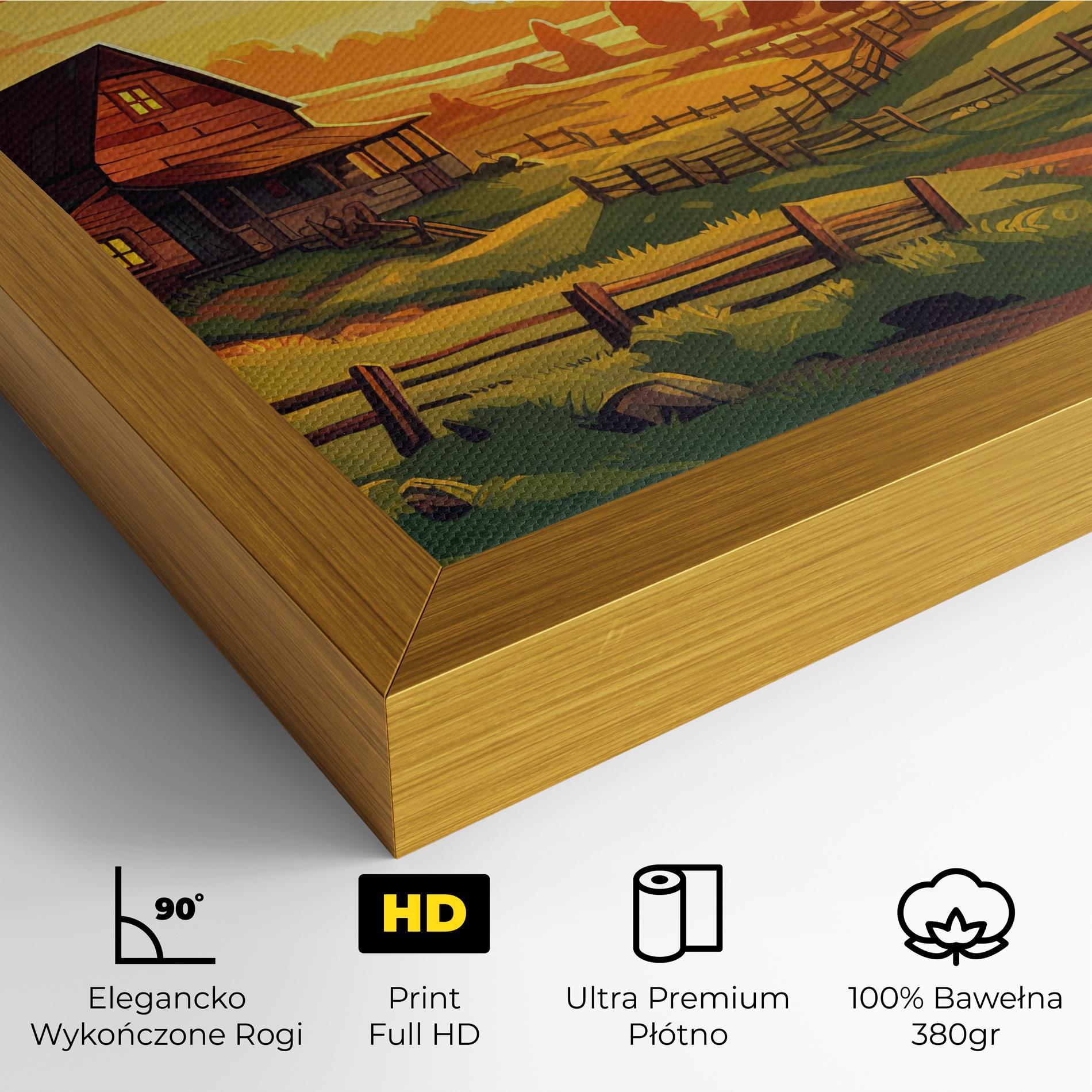 Obraz na Płótnie Farmhouse Sunlight mockup 4