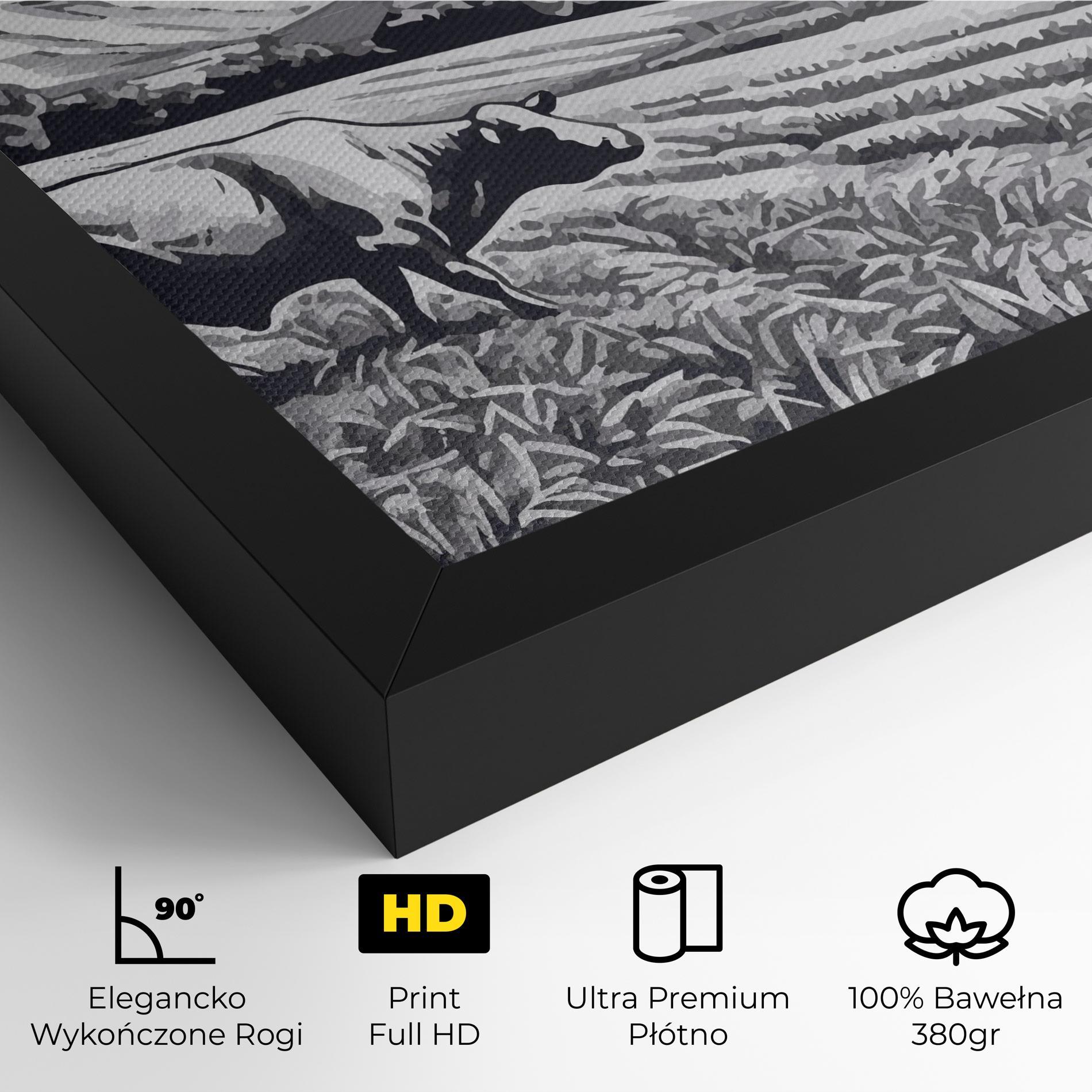 Obraz na Płótnie Cow Grey Ink mockup 4