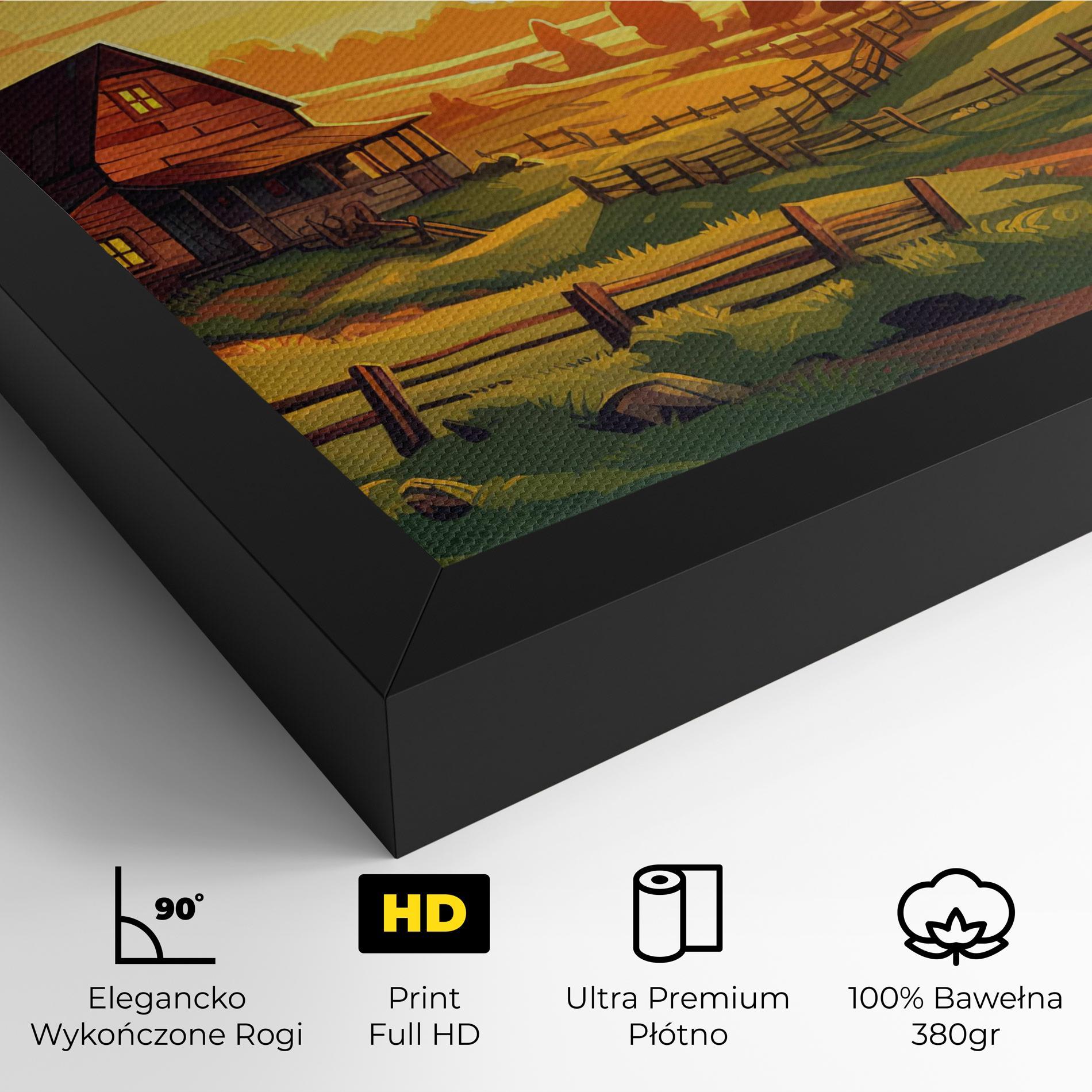 Obraz na Płótnie Farmhouse Sunlight mockup 4