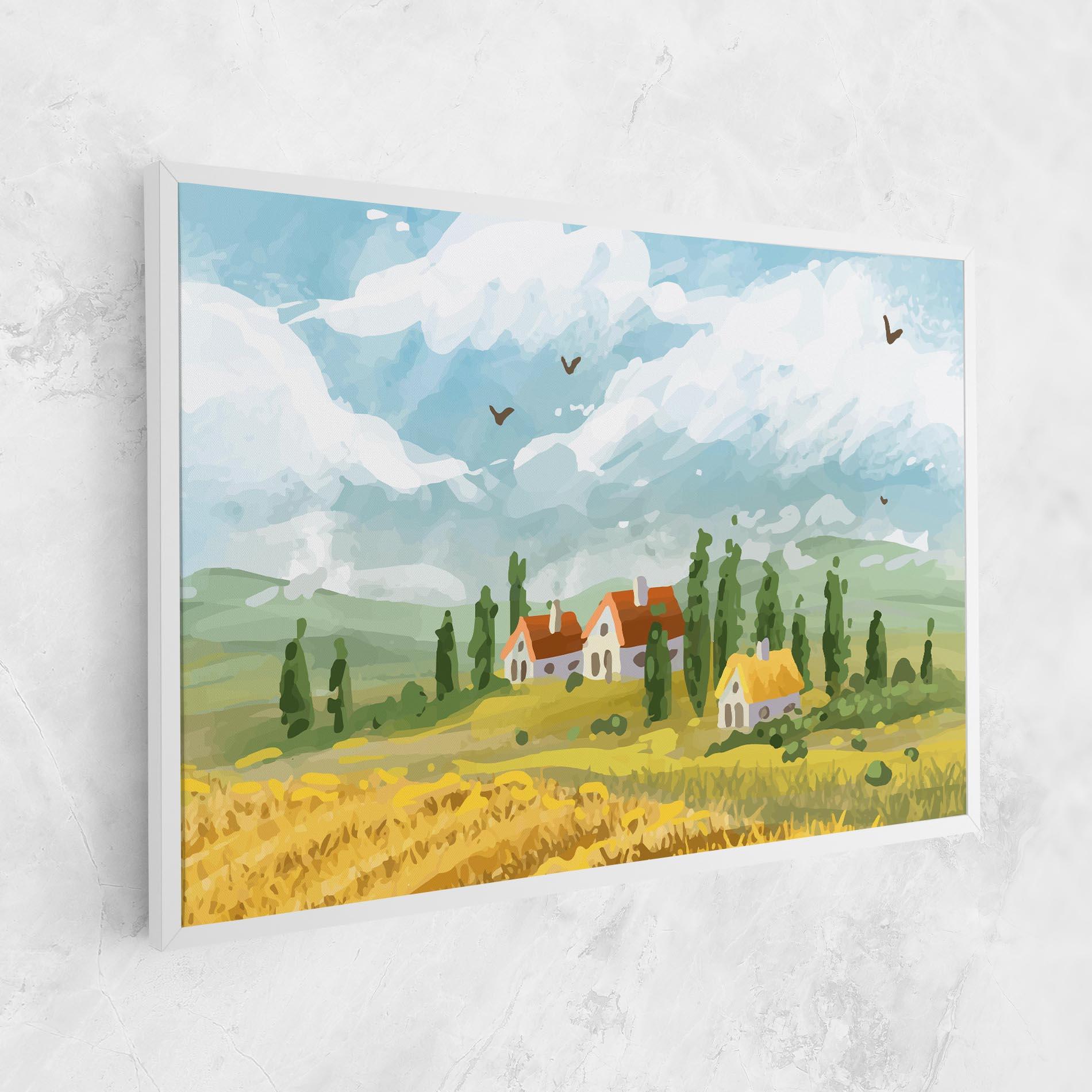 Obraz na Płótnie Orange Yellow House mockup 1