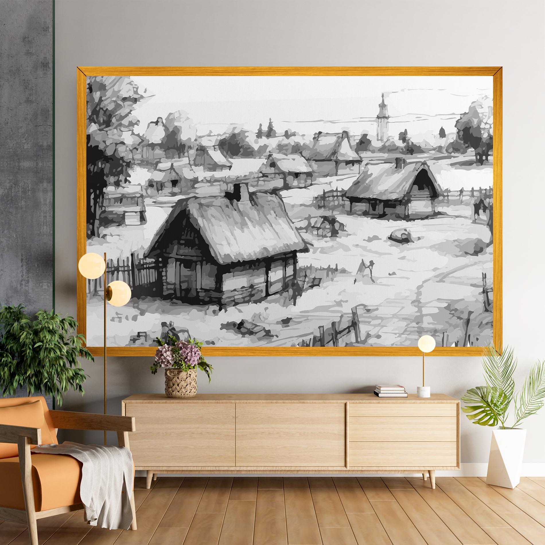 Obraz na Płótnie Farm Grey Ink mockup 9