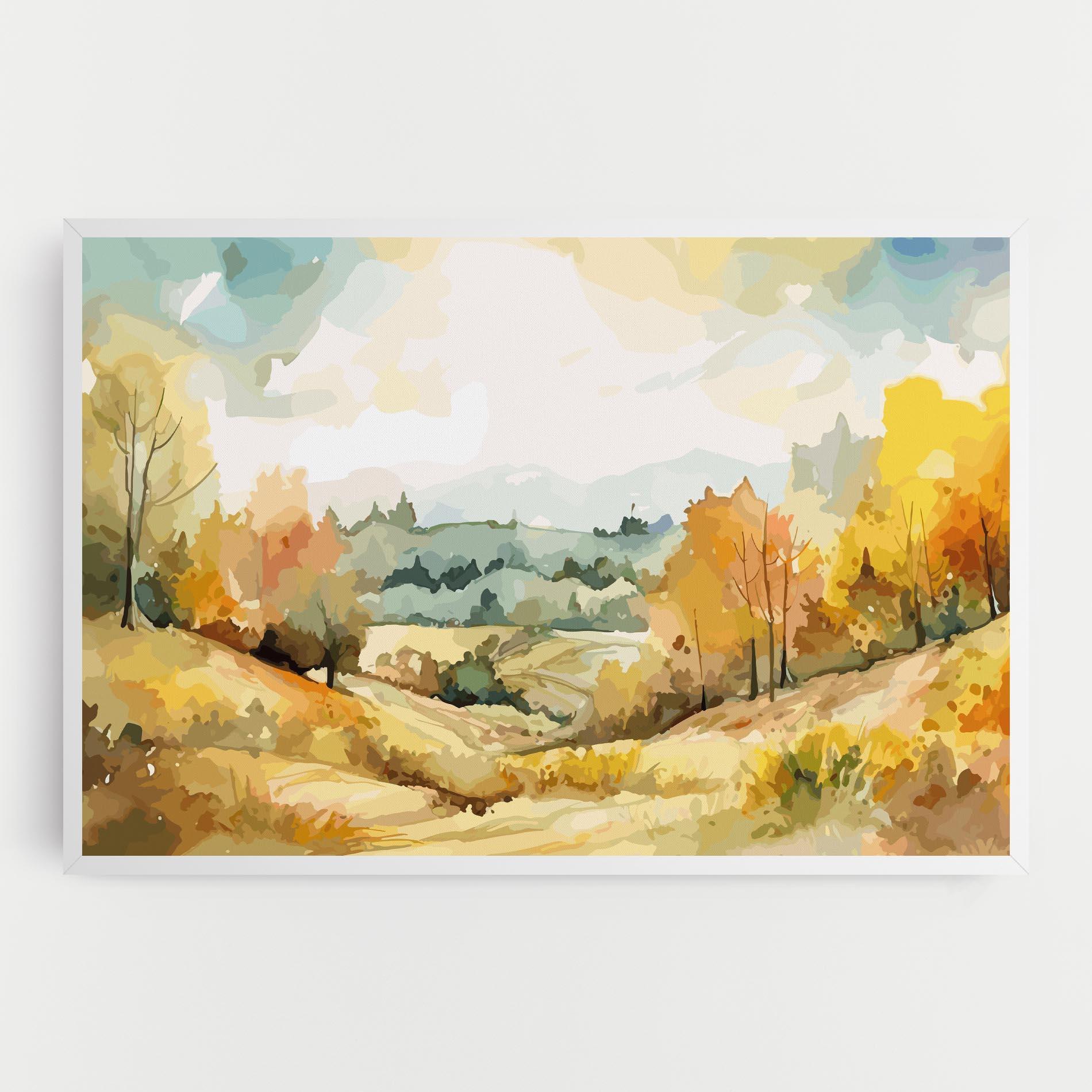 Obraz na Płótnie Green Yellow Autumn mockup 0