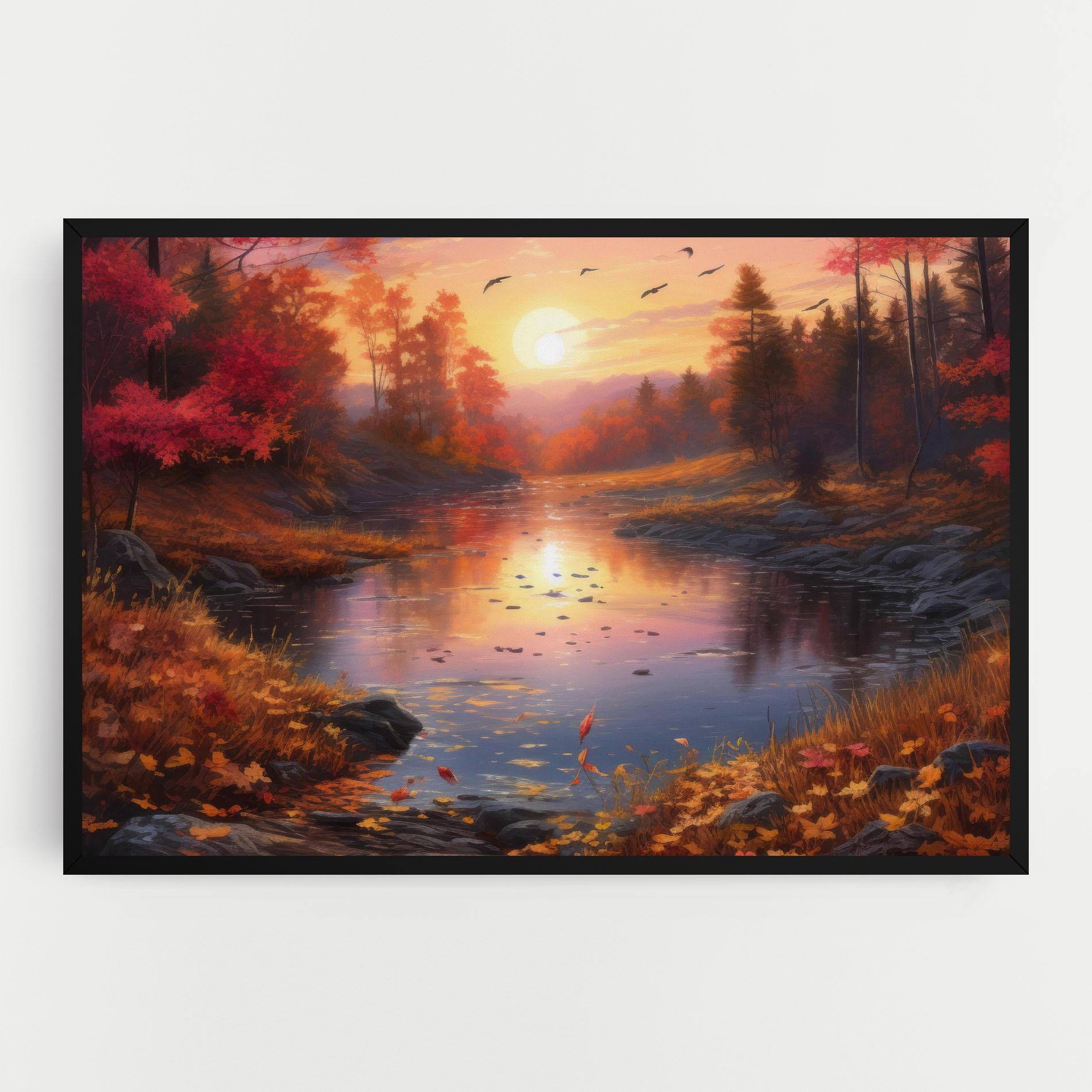 Obraz na Płótnie Autumn Sunset mockup 0