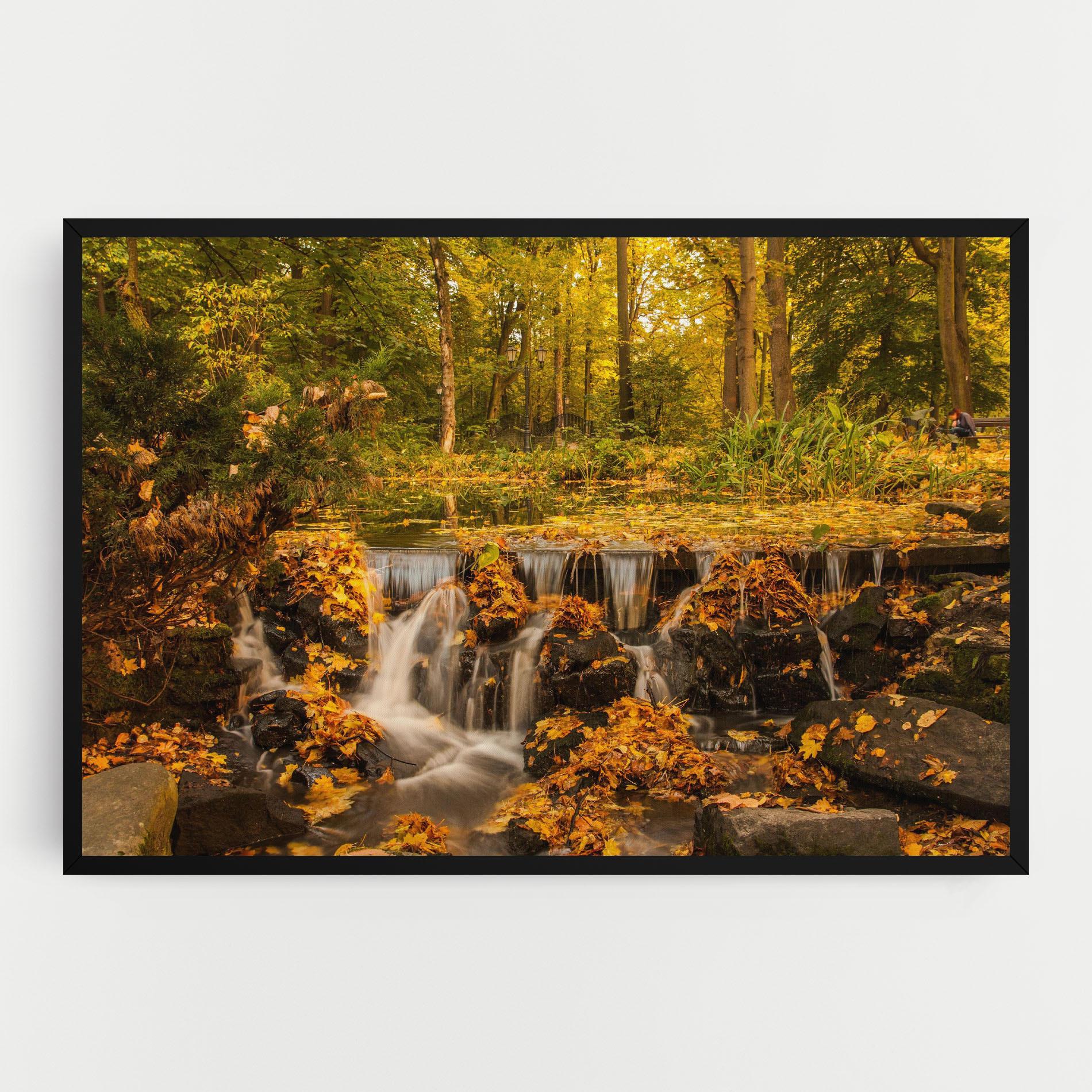 Obraz na Płótnie Autumn Waterfall mockup 0