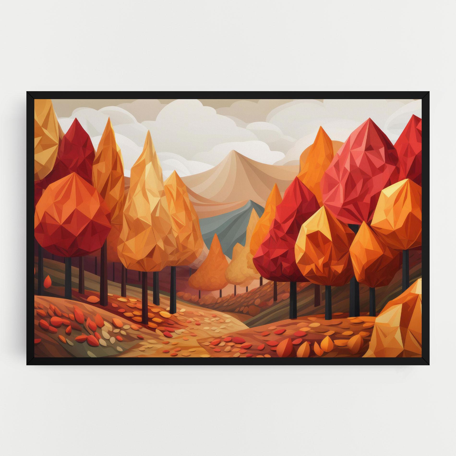 Obraz na Płótnie Colorful Trees Art mockup 0