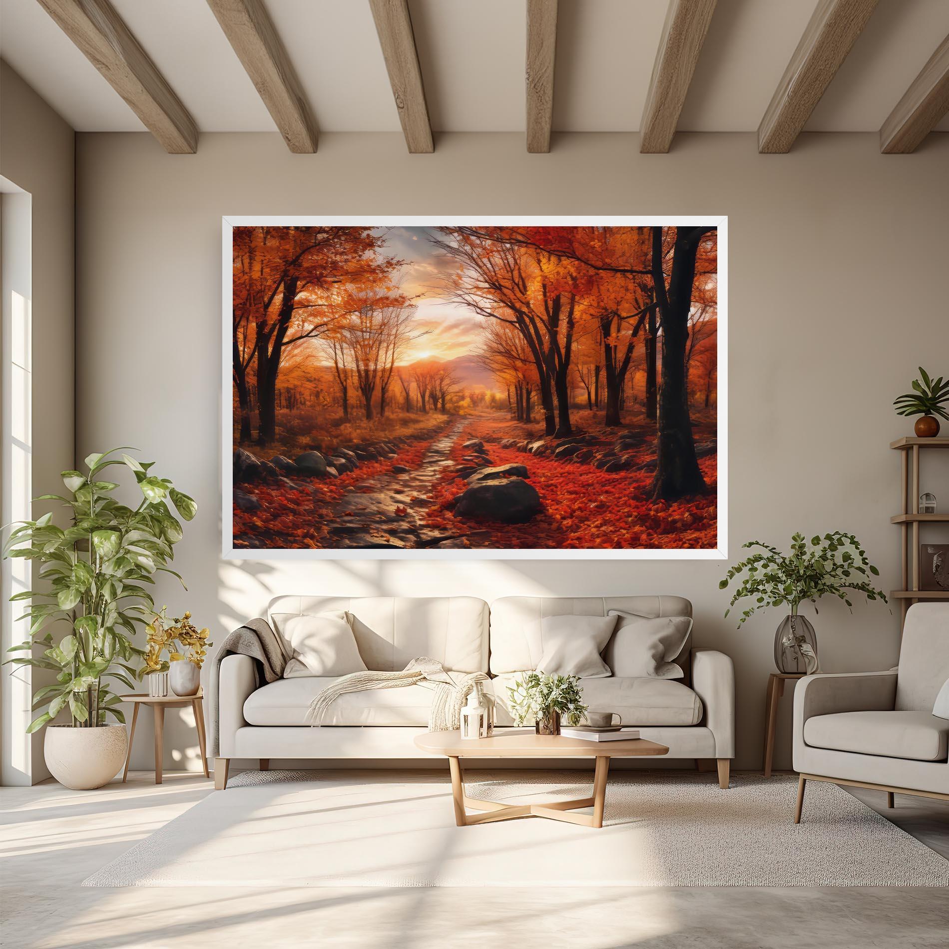 Obraz na Płótnie Autumn Path mockup 6