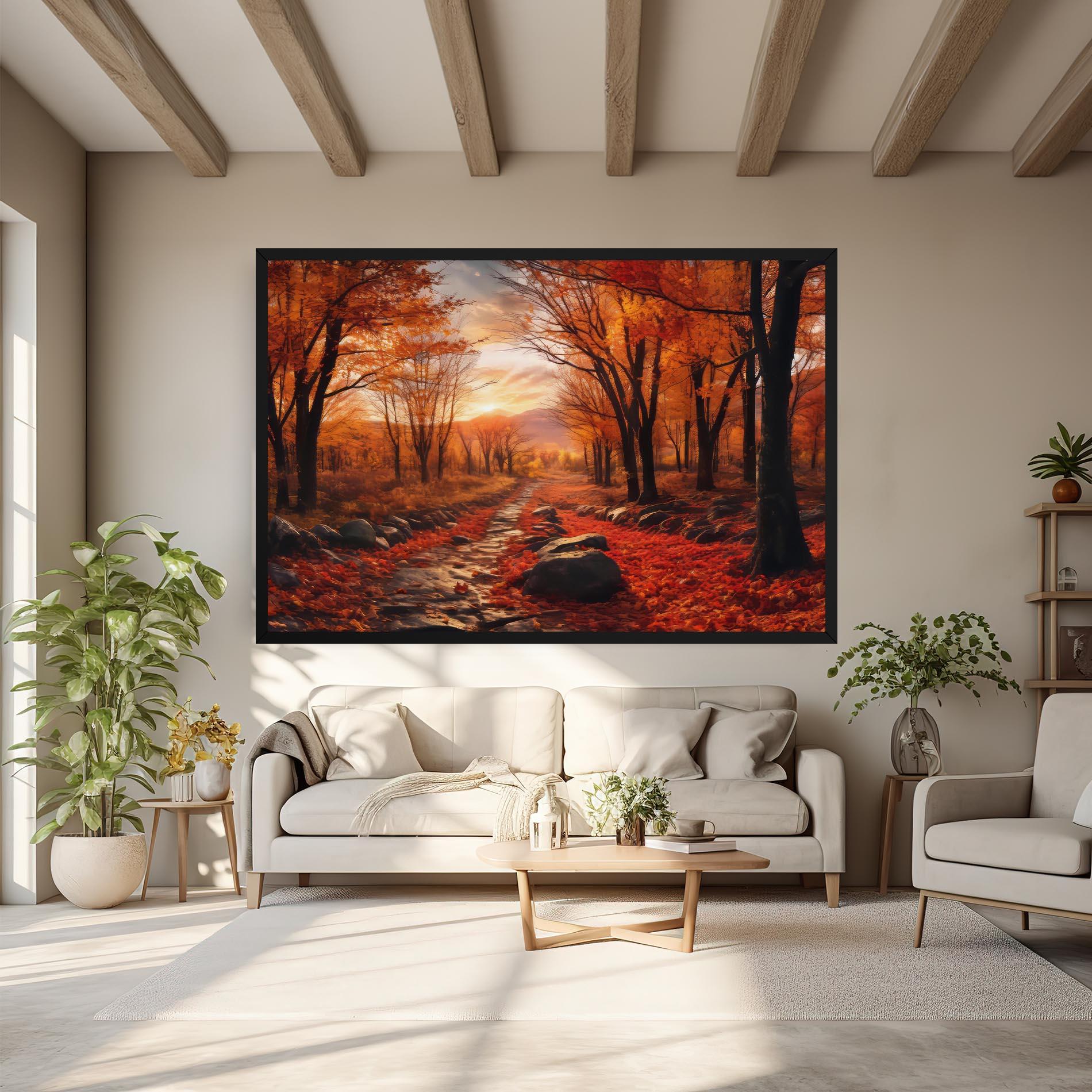 Obraz na Płótnie Autumn Path mockup 6