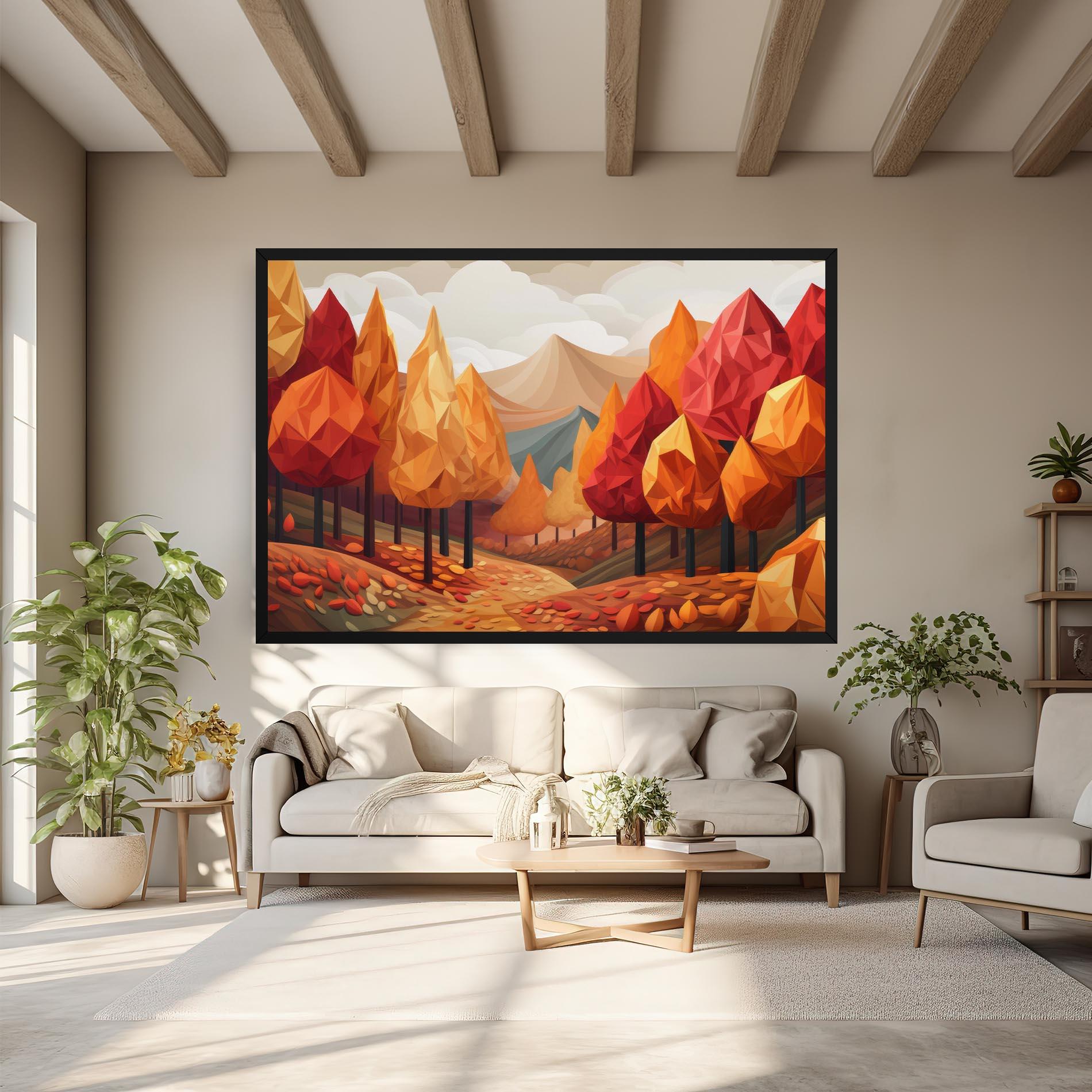 Obraz na Płótnie Colorful Trees Art mockup 6