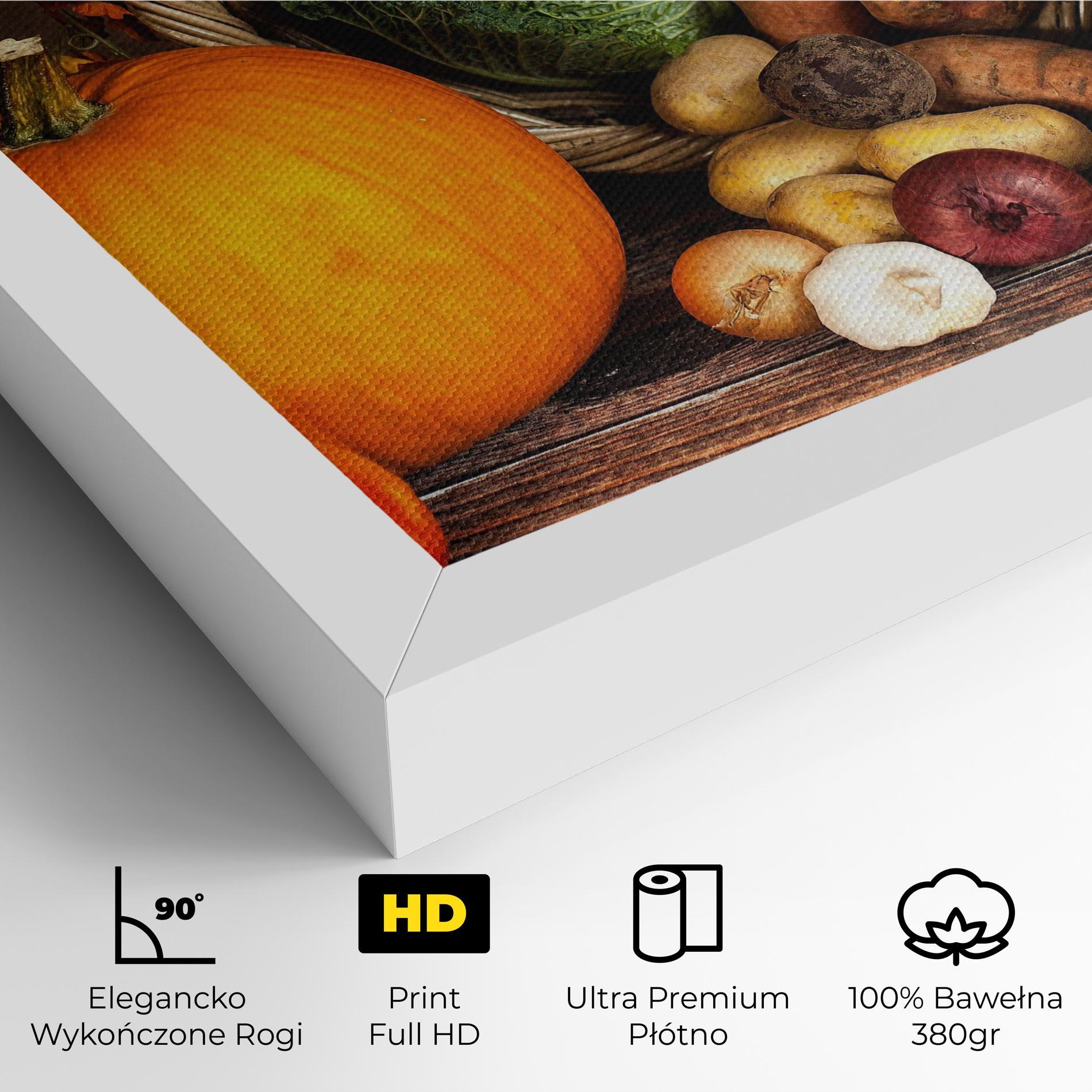 Obraz na Płótnie Autumn Vegetables mockup 4