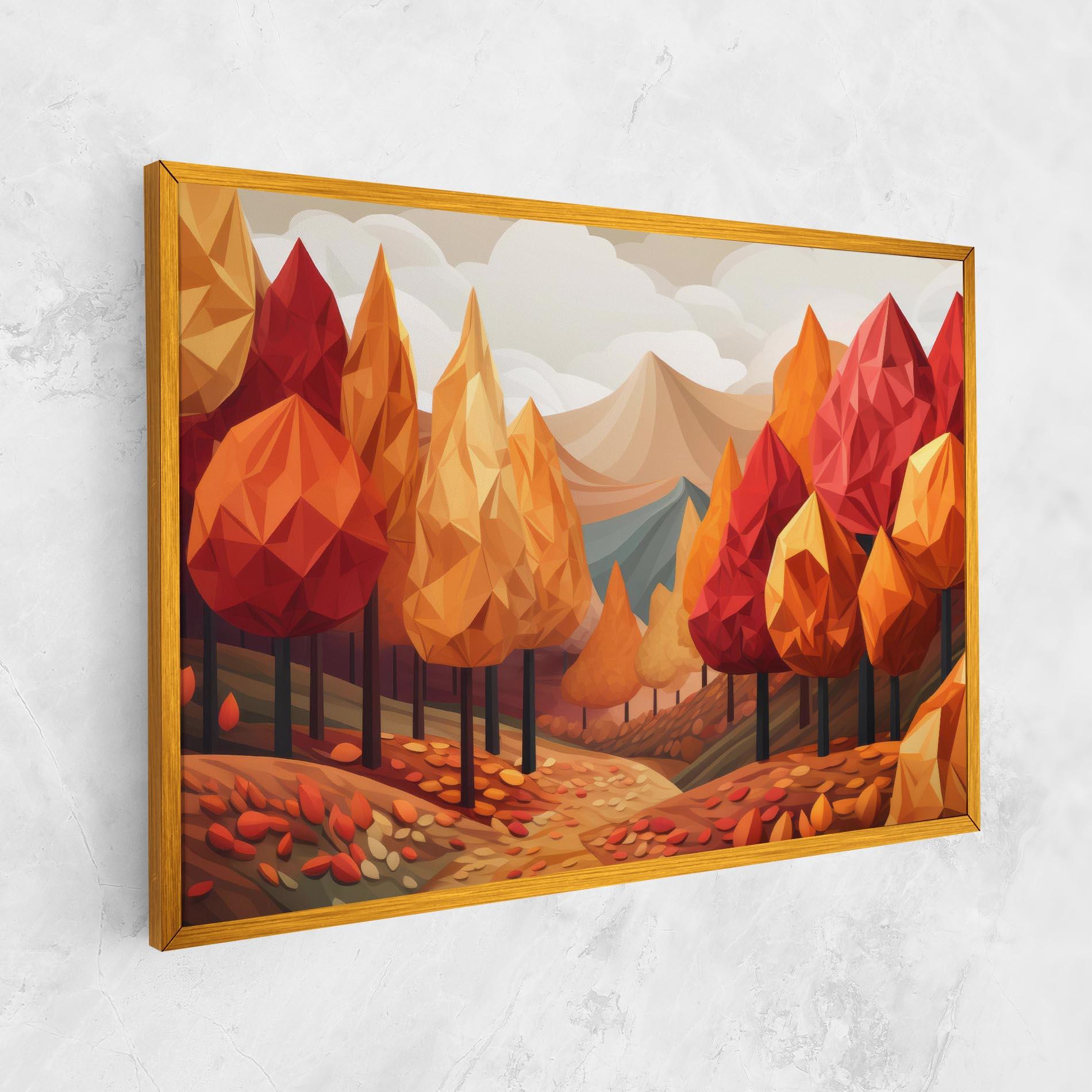 Obraz na Płótnie Colorful Trees Art mockup 1
