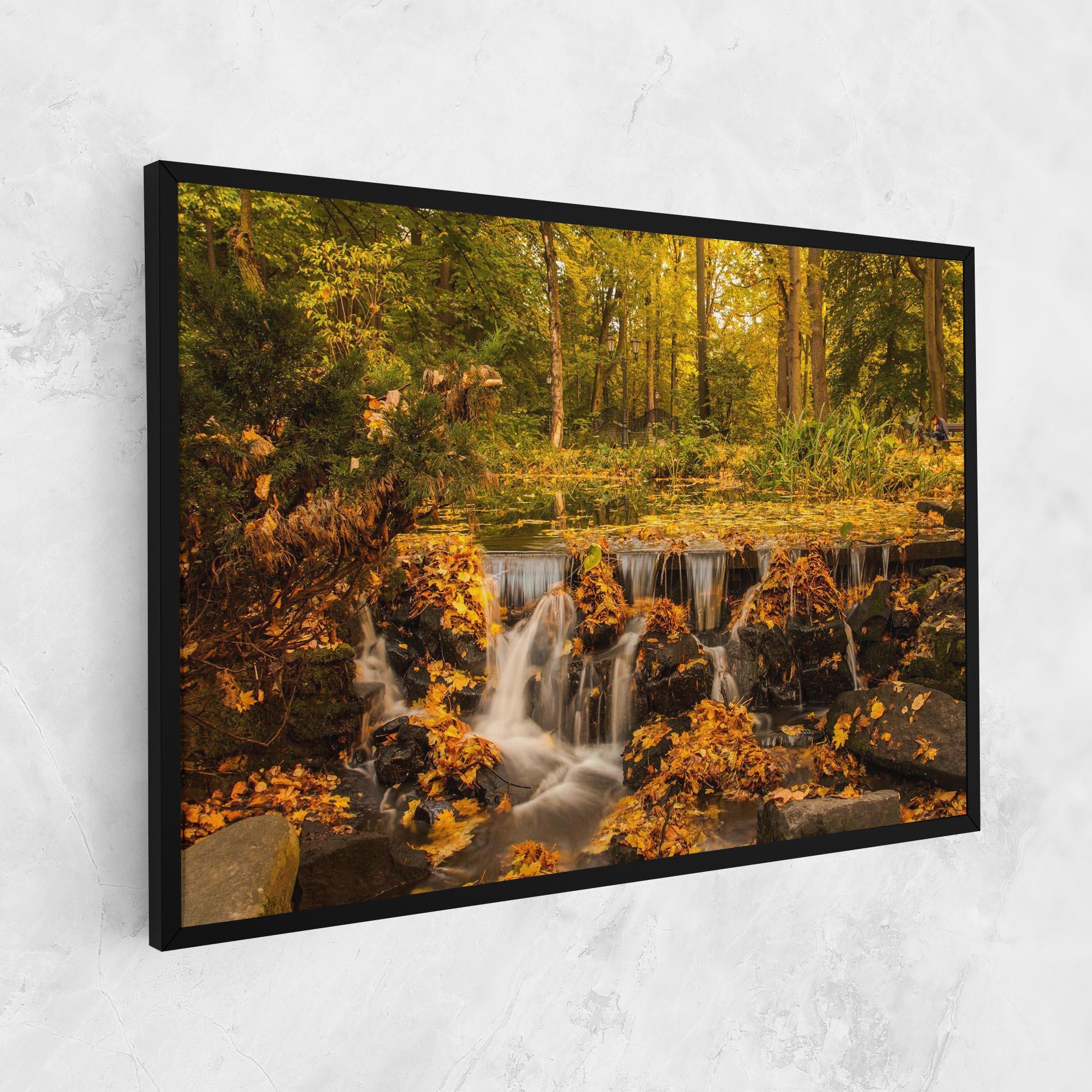 Obraz na Płótnie Autumn Waterfall mockup 1