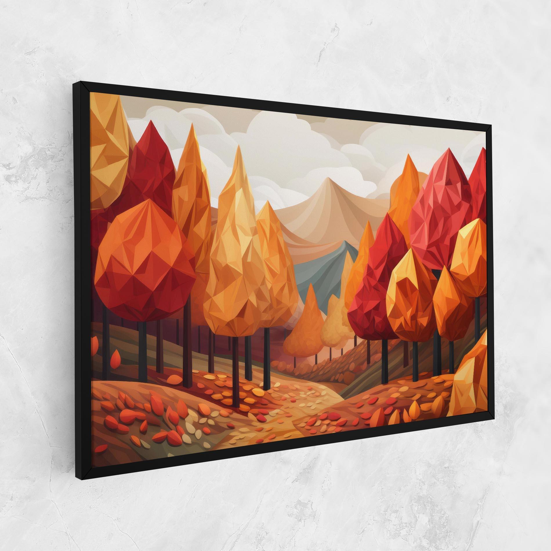 Obraz na Płótnie Colorful Trees Art mockup 1