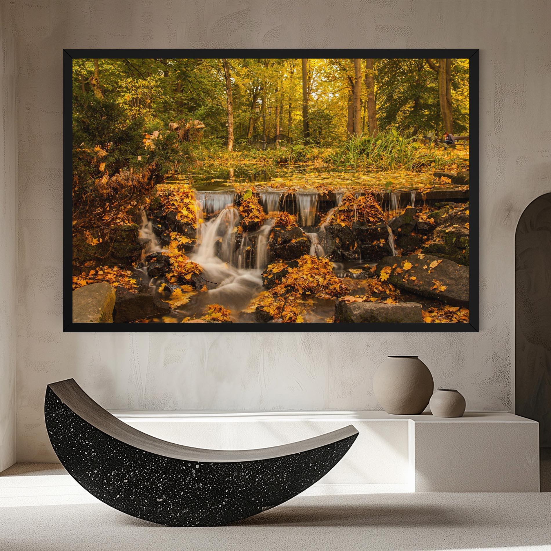 Obraz na Płótnie Autumn Waterfall mockup 8