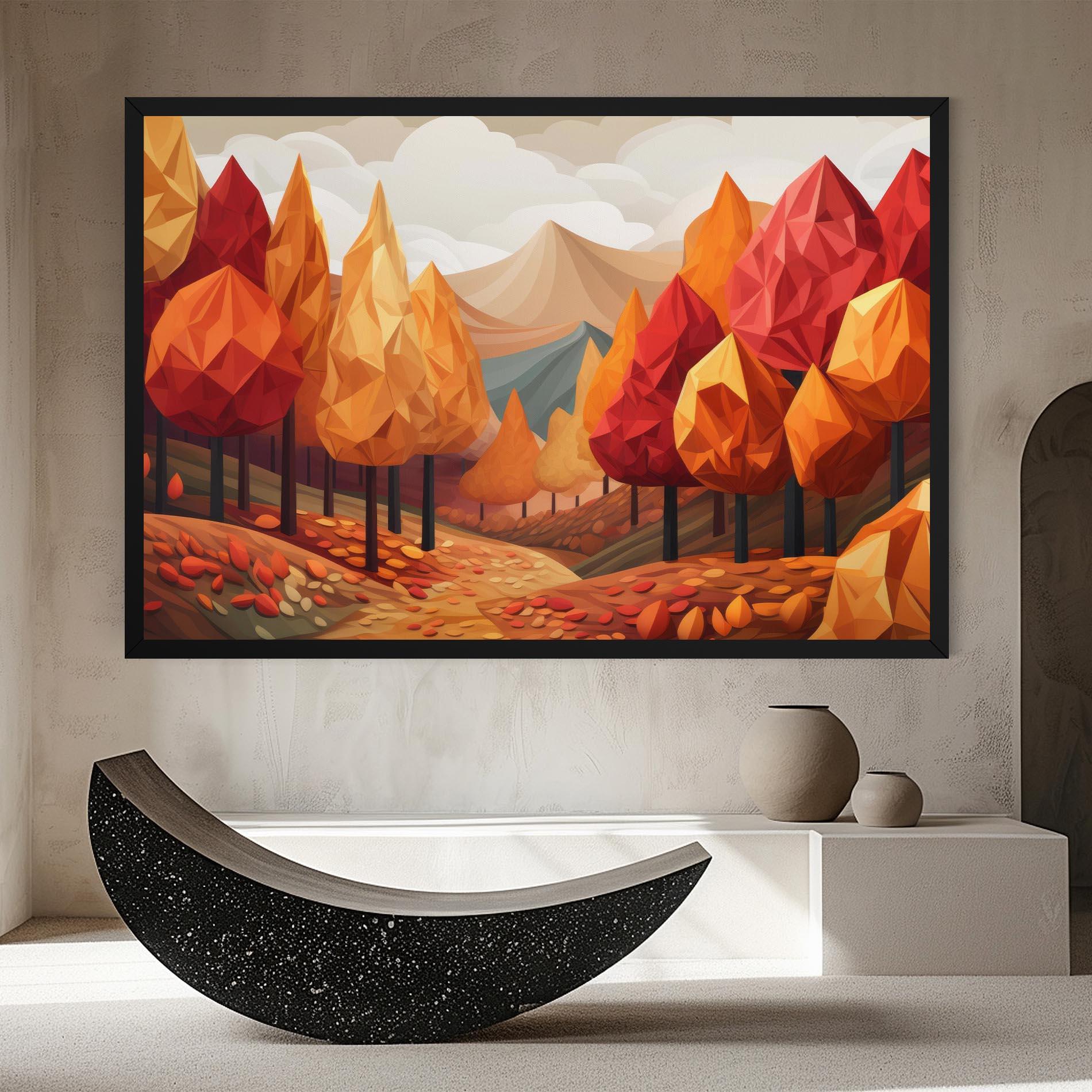 Obraz na Płótnie Colorful Trees Art mockup 8