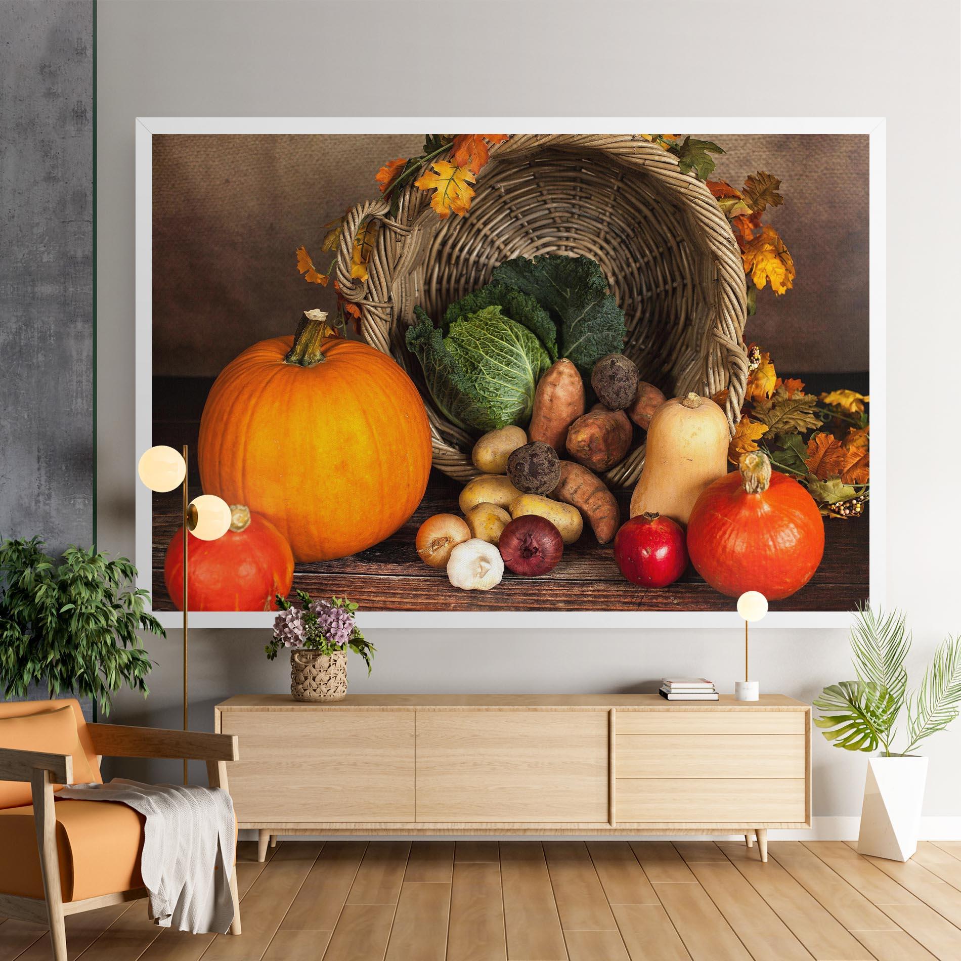 Obraz na Płótnie Autumn Vegetables mockup 9