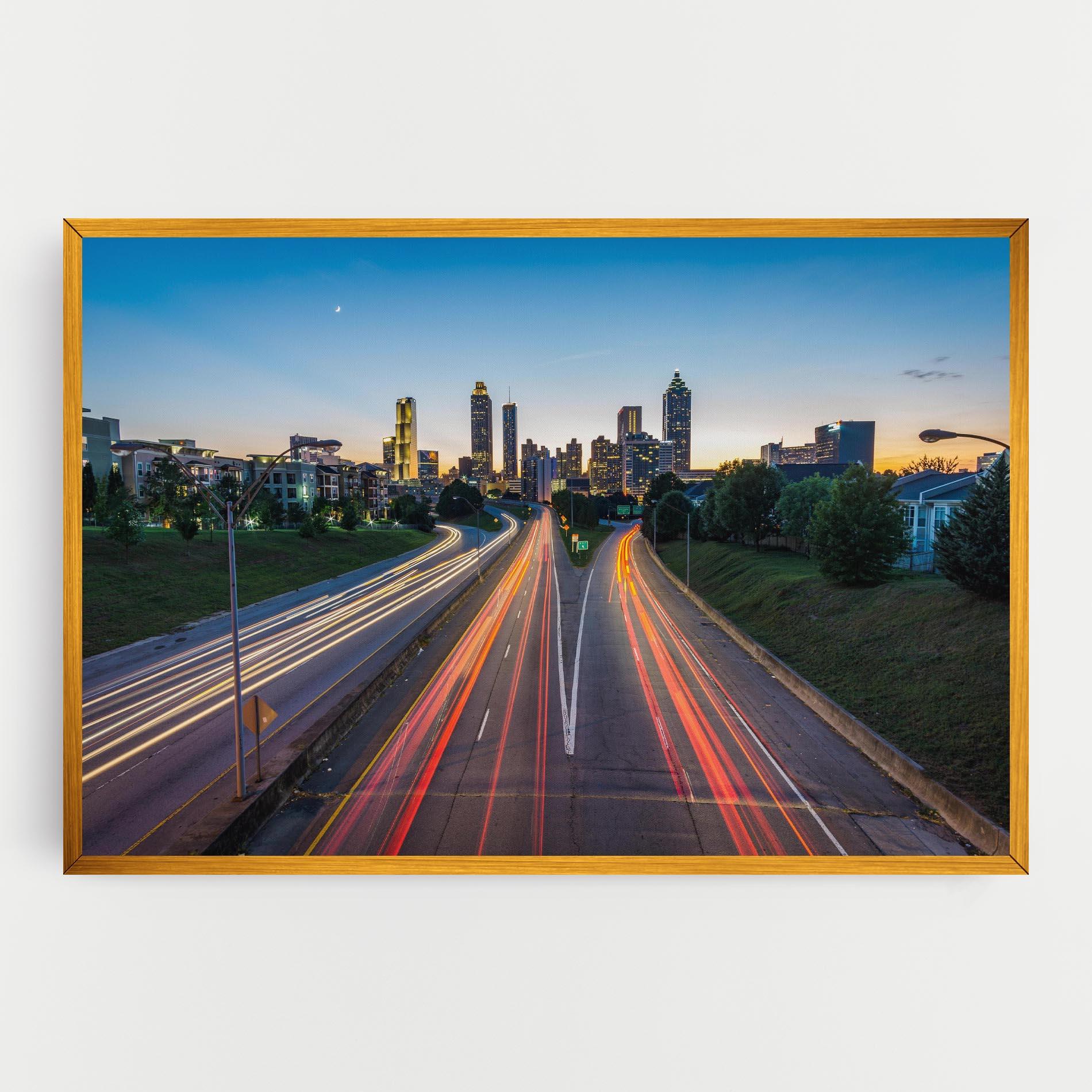 Obraz na Płótnie Car Lights City mockup 0