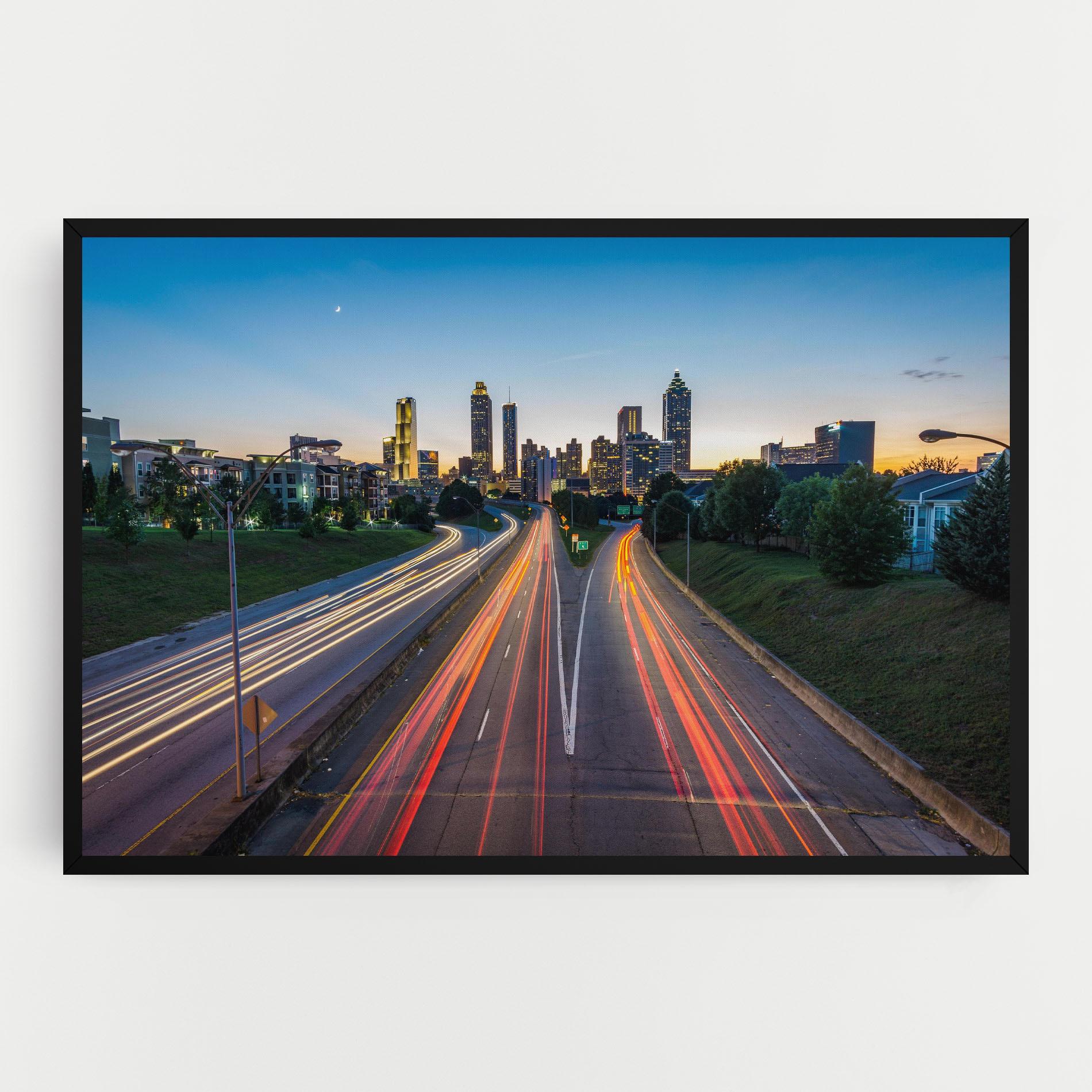 Obraz na Płótnie Car Lights City mockup 0