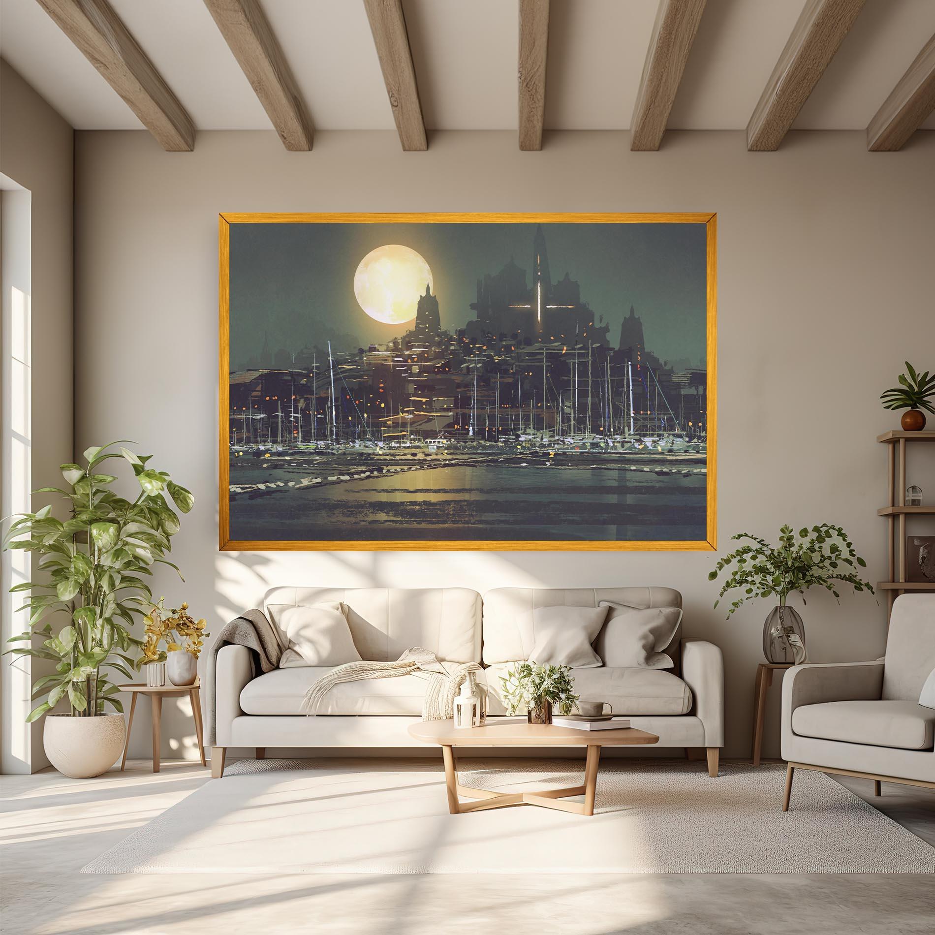 Obraz na Płótnie City Port mockup 6