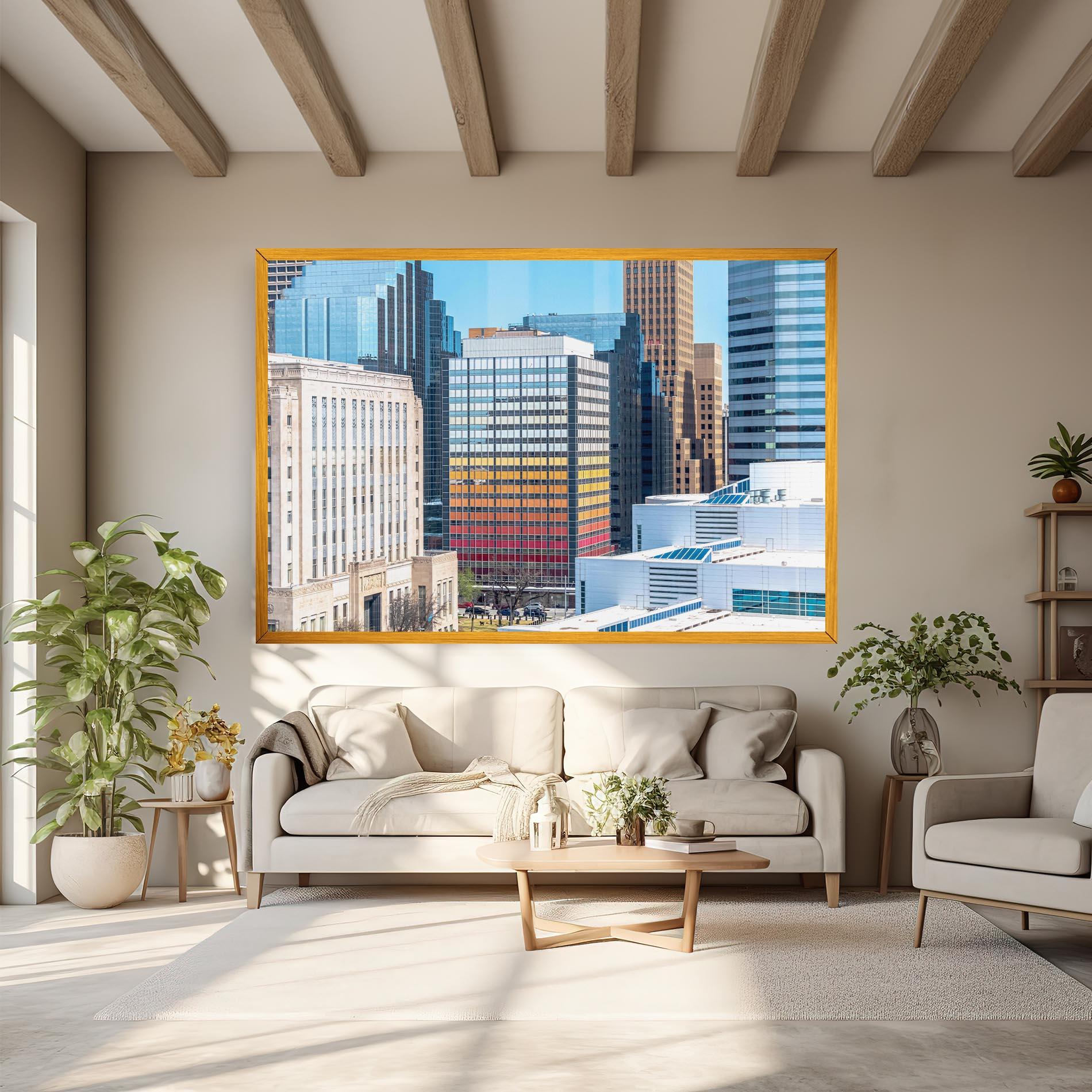 Obraz na Płótnie Colorful Urban Building mockup 6