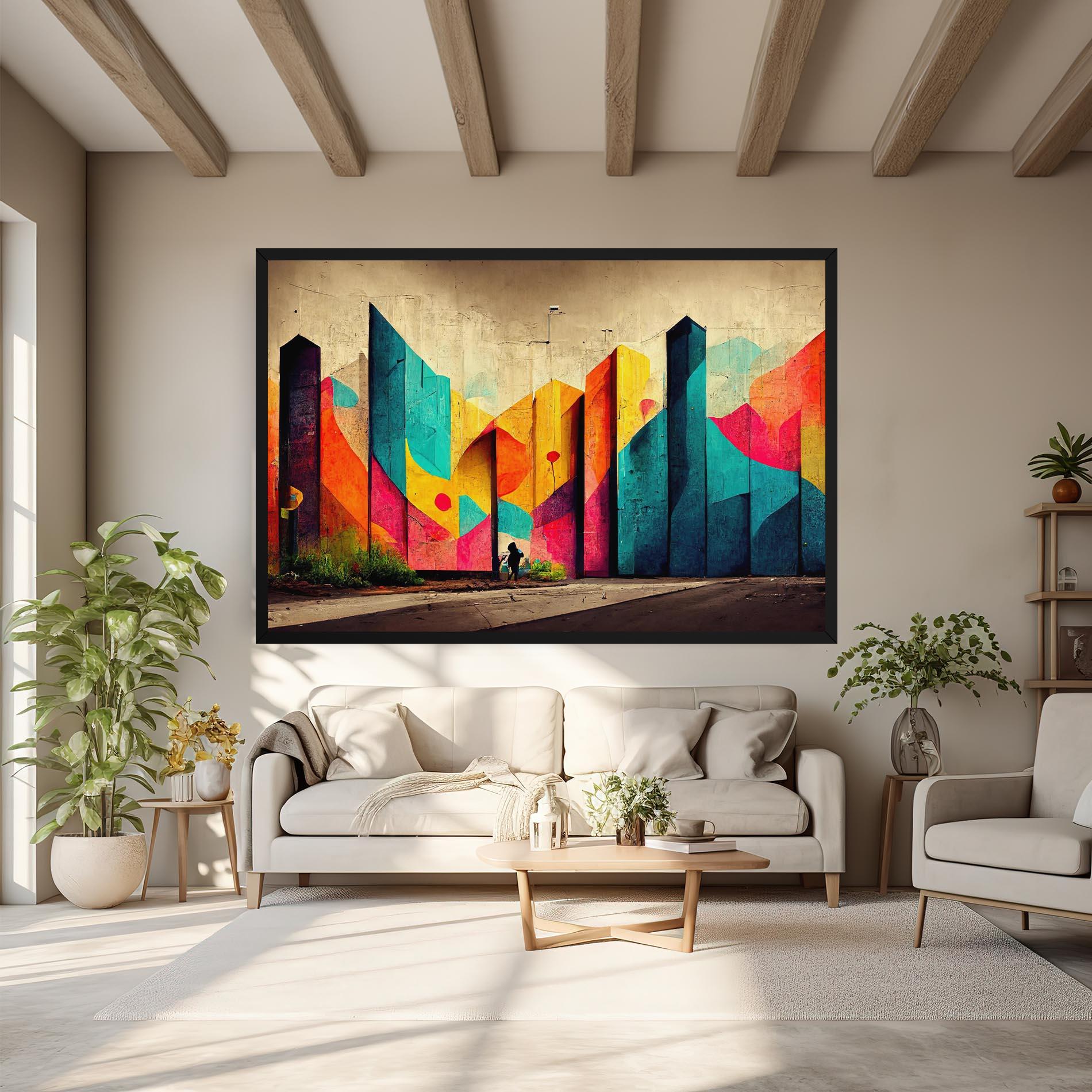 Obraz na Płótnie Abstract City Color mockup 6