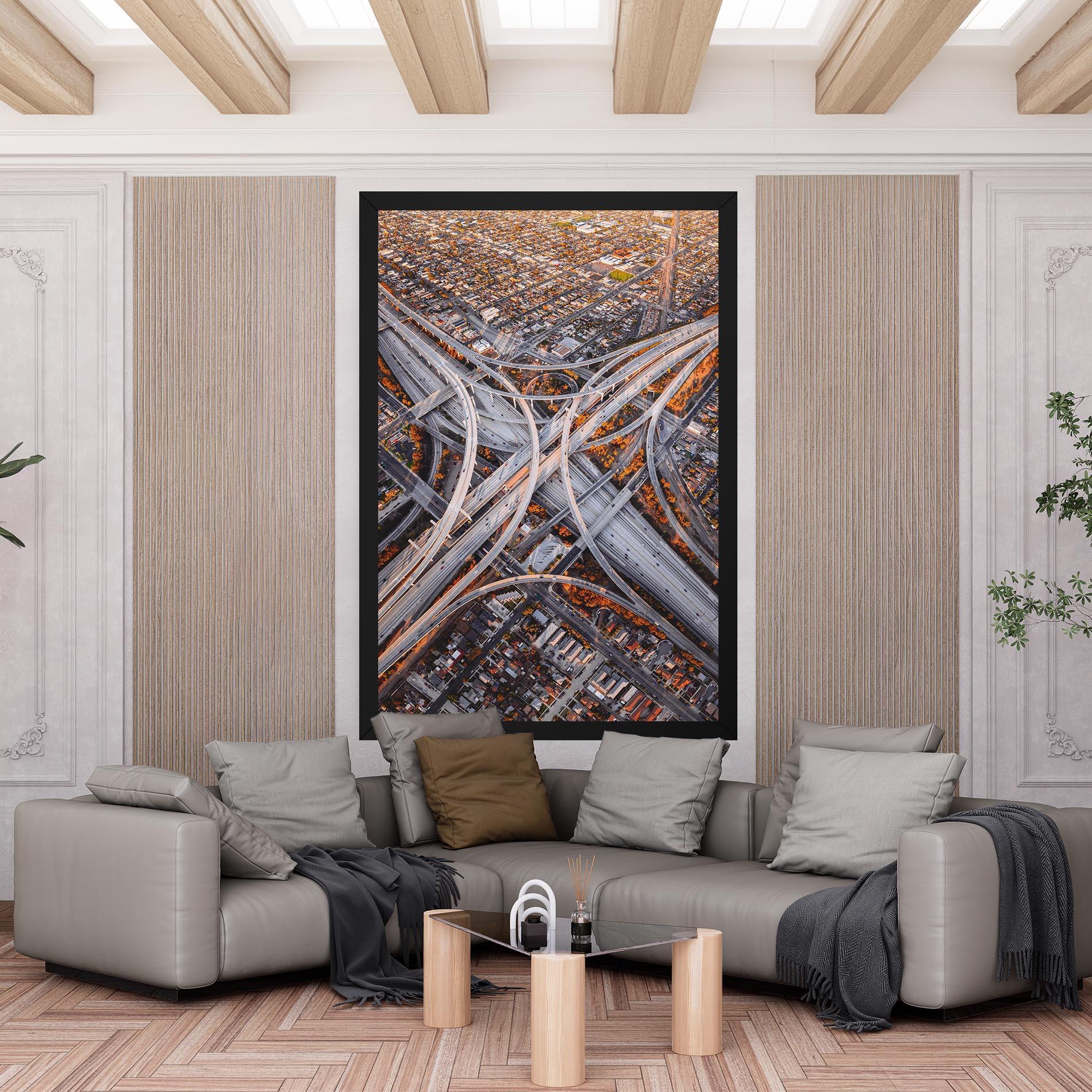 Obraz na Płótnie Big Road City mockup 6