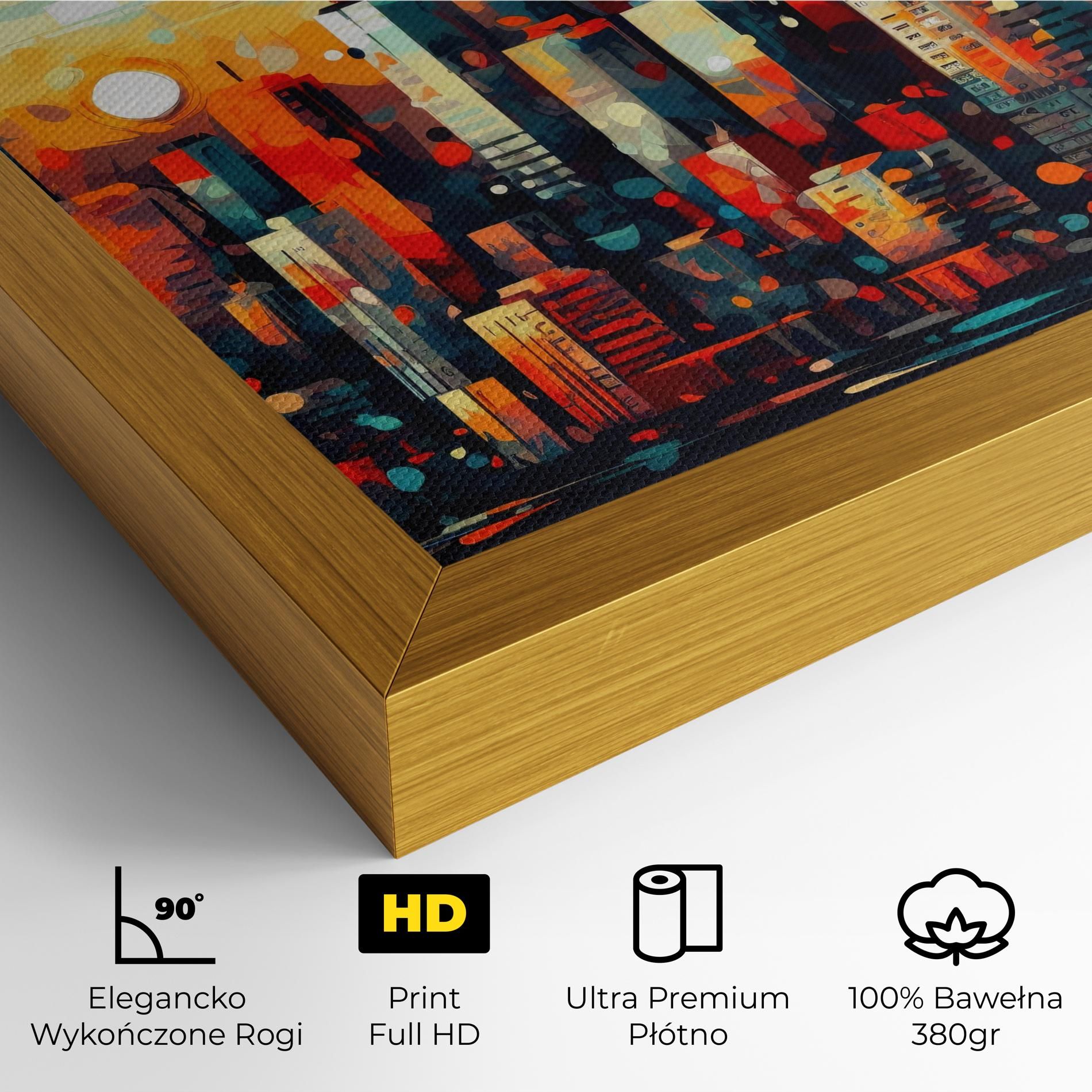 Colorful City Painting mockup 4
