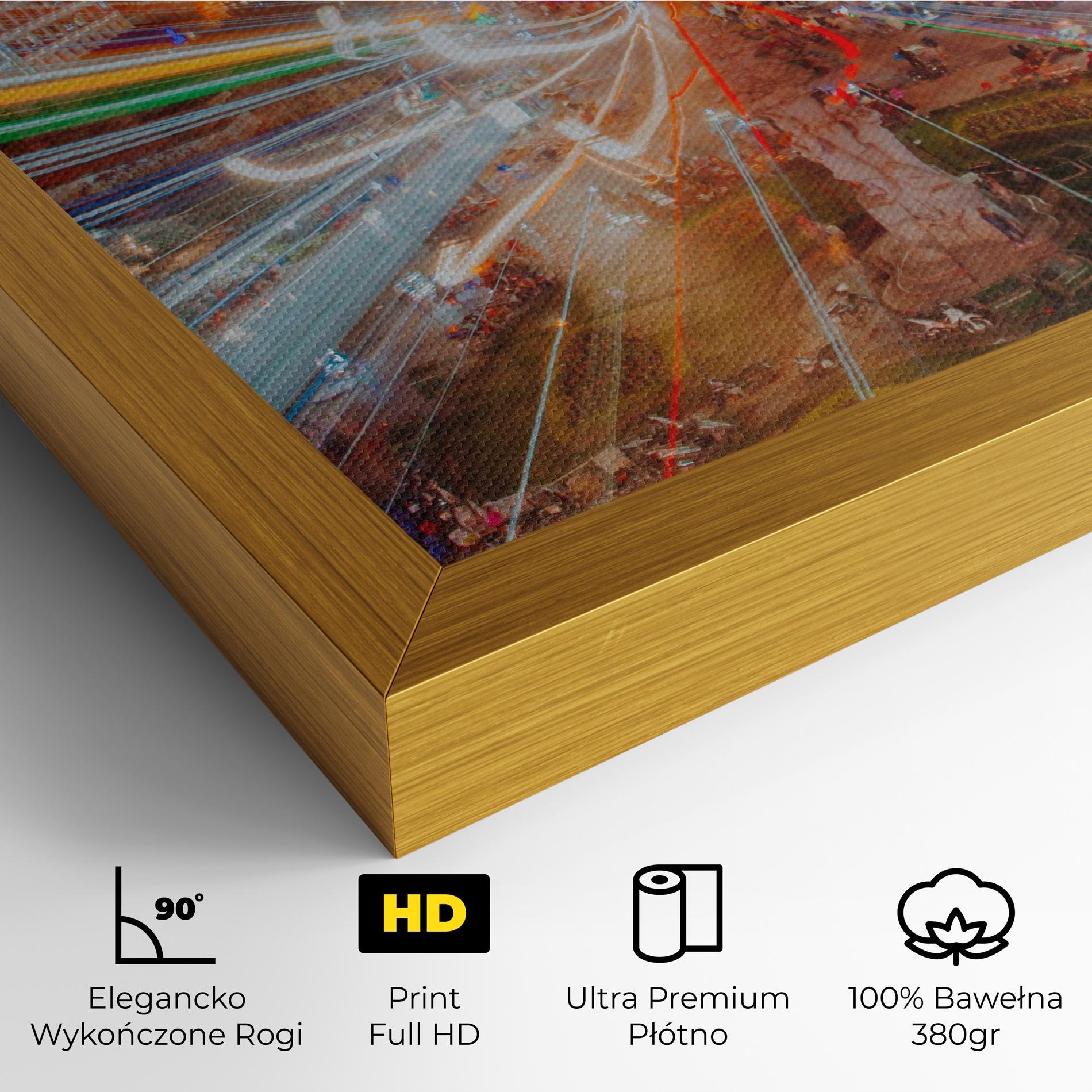 Obraz na Płótnie Colorful Light City mockup 4