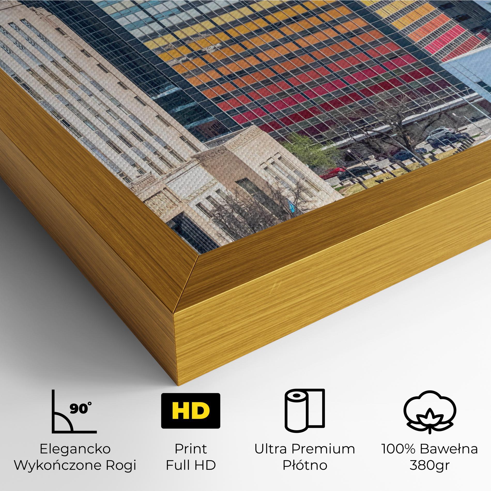 Obraz na Płótnie Colorful Urban Building mockup 4