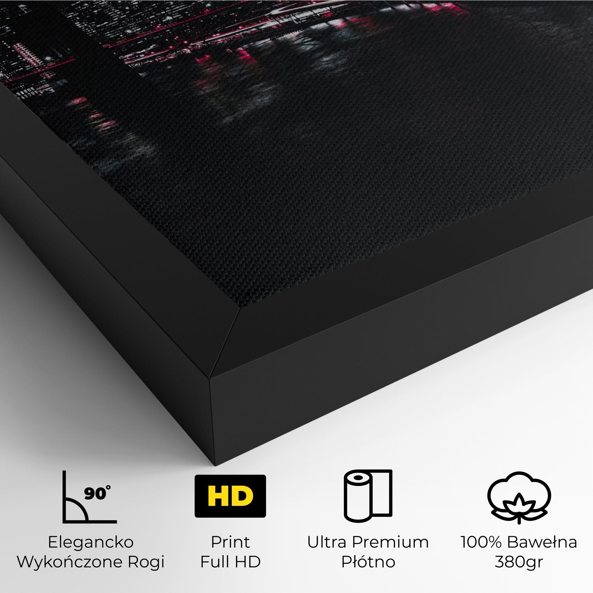 Obraz na Płótnie Pink Light City mockup 4