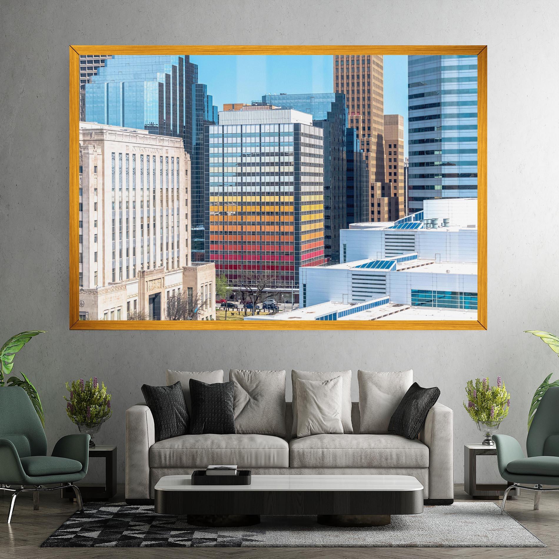 Obraz na Płótnie Colorful Urban Building mockup 7