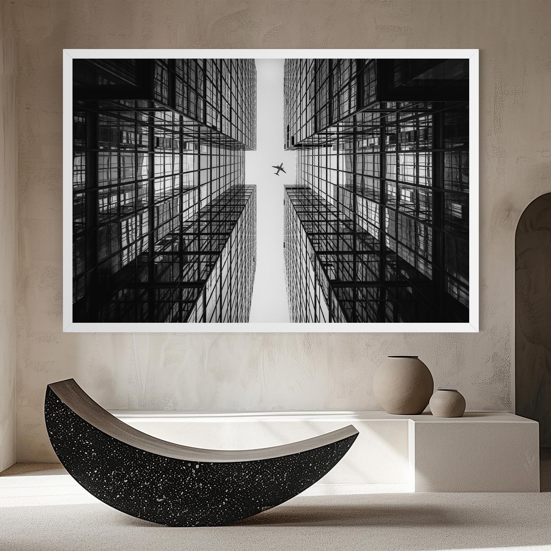 Obraz na Płótnie Plane Grey Building mockup 8