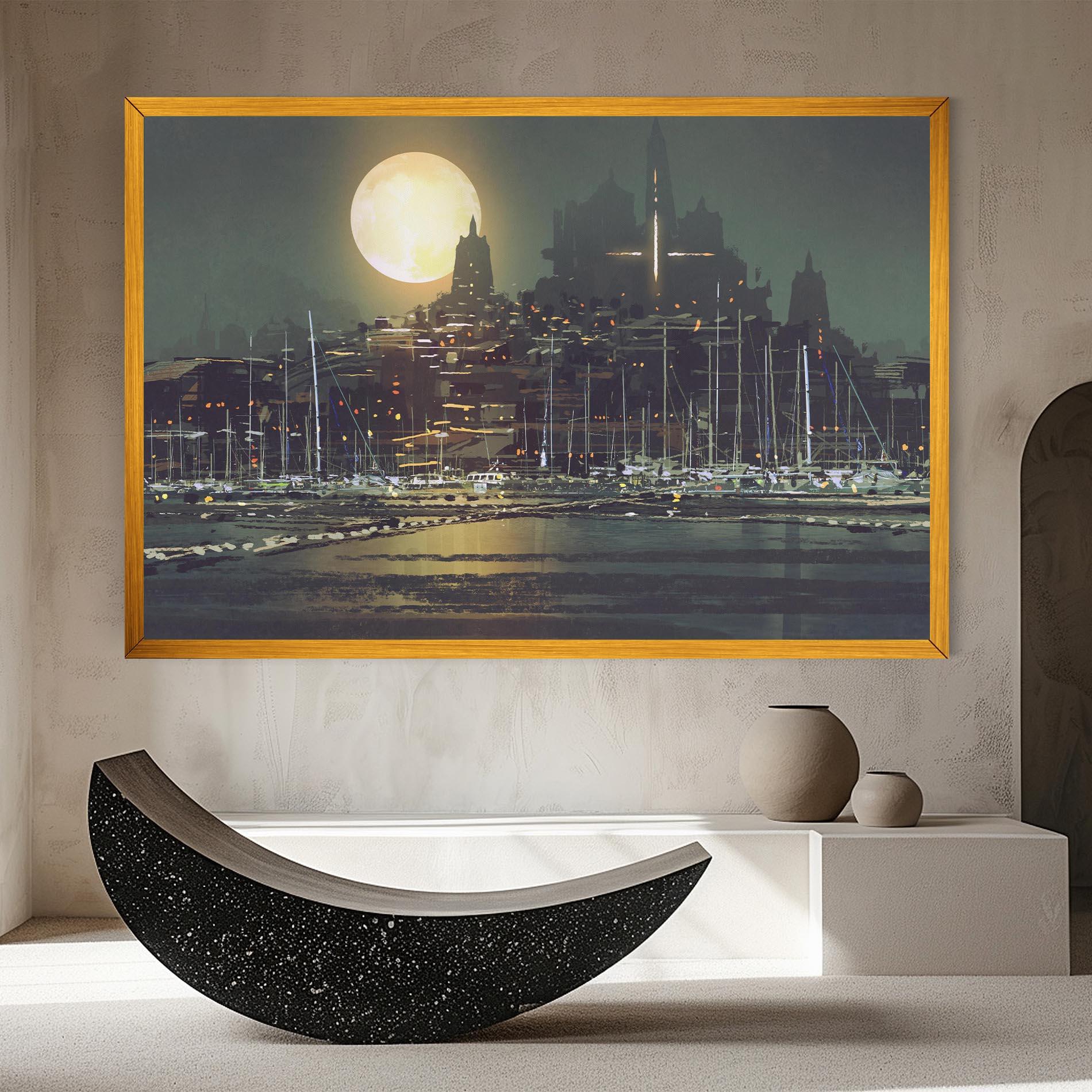 Obraz na Płótnie City Port mockup 8