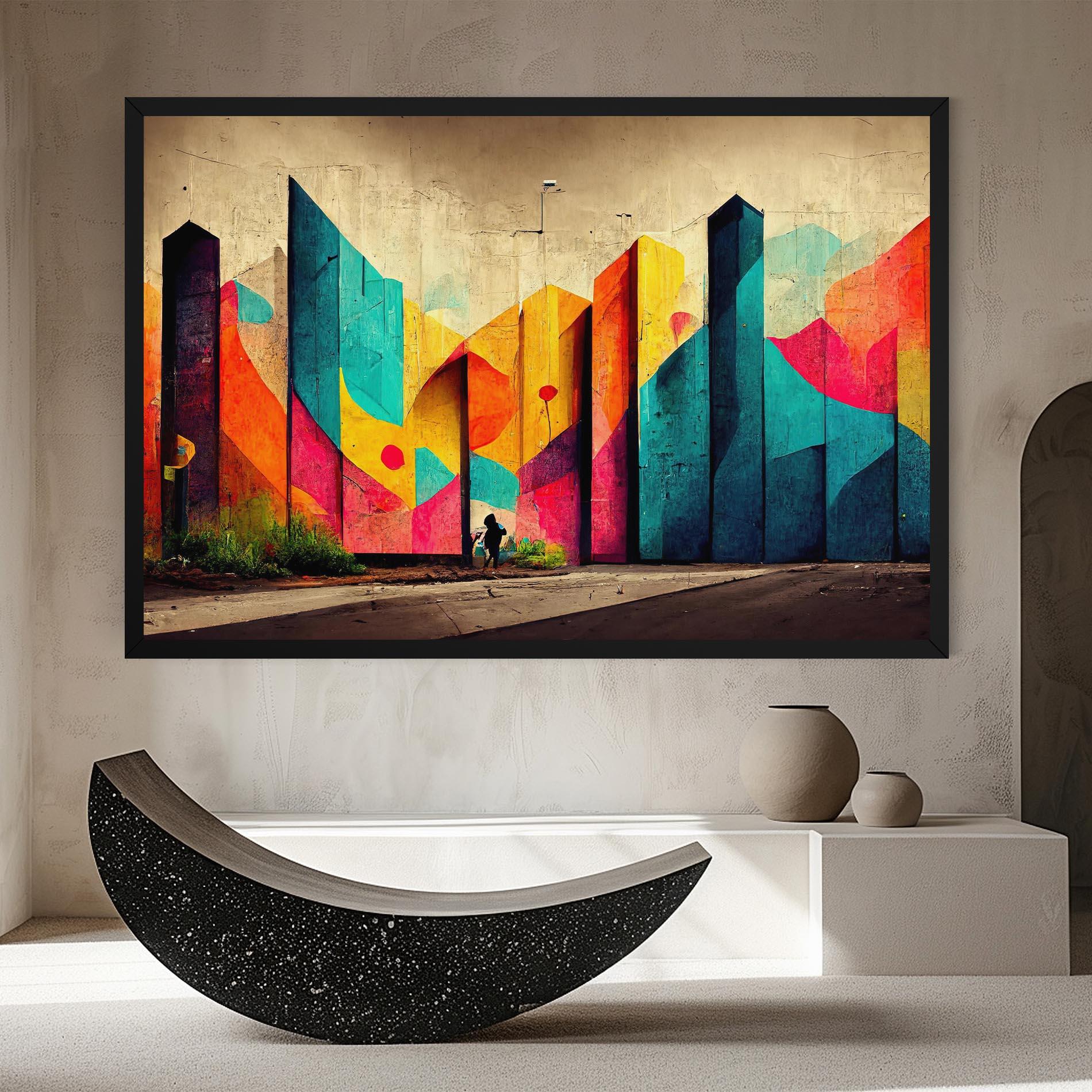 Obraz na Płótnie Abstract City Color mockup 8