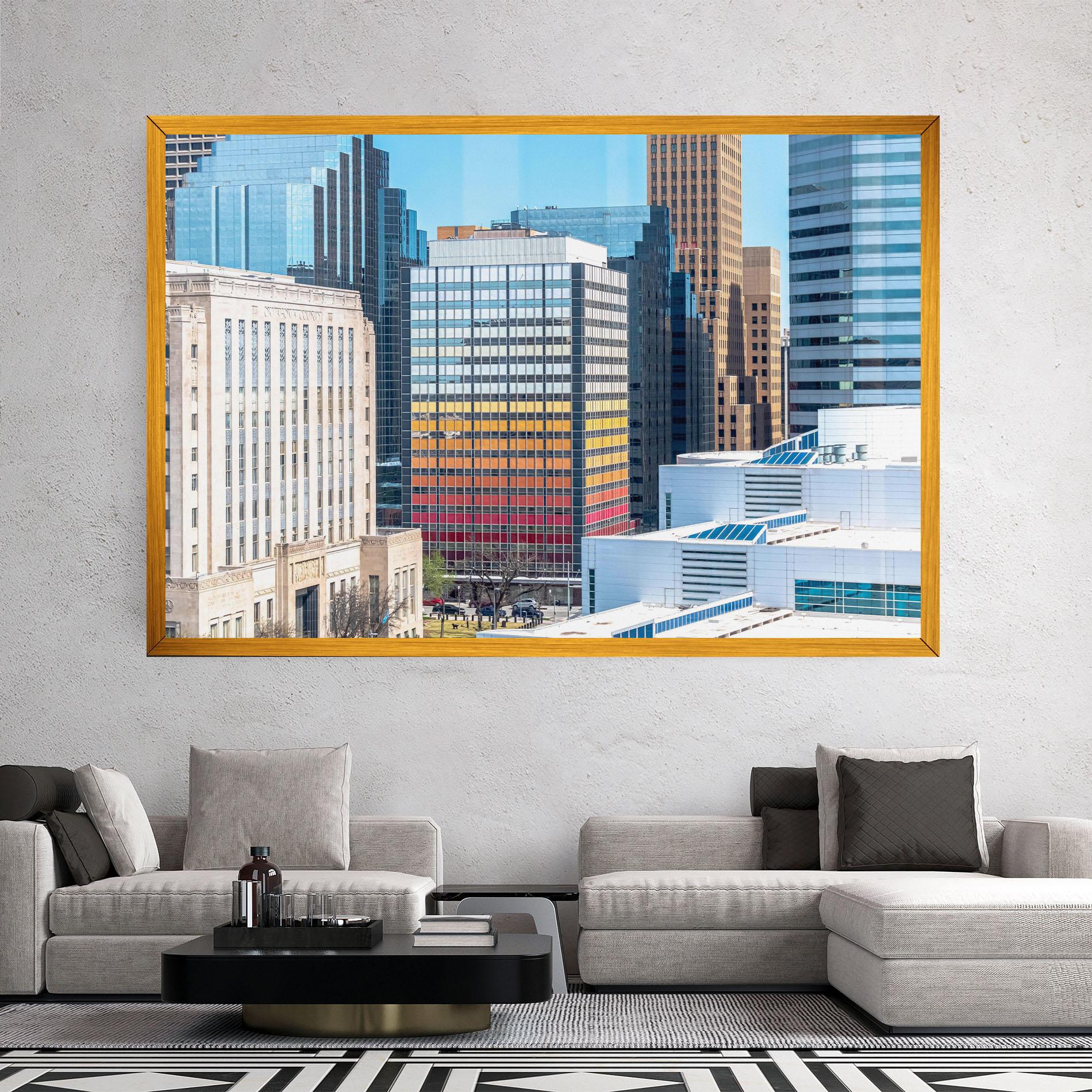 Obraz na Płótnie Colorful Urban Building mockup 2